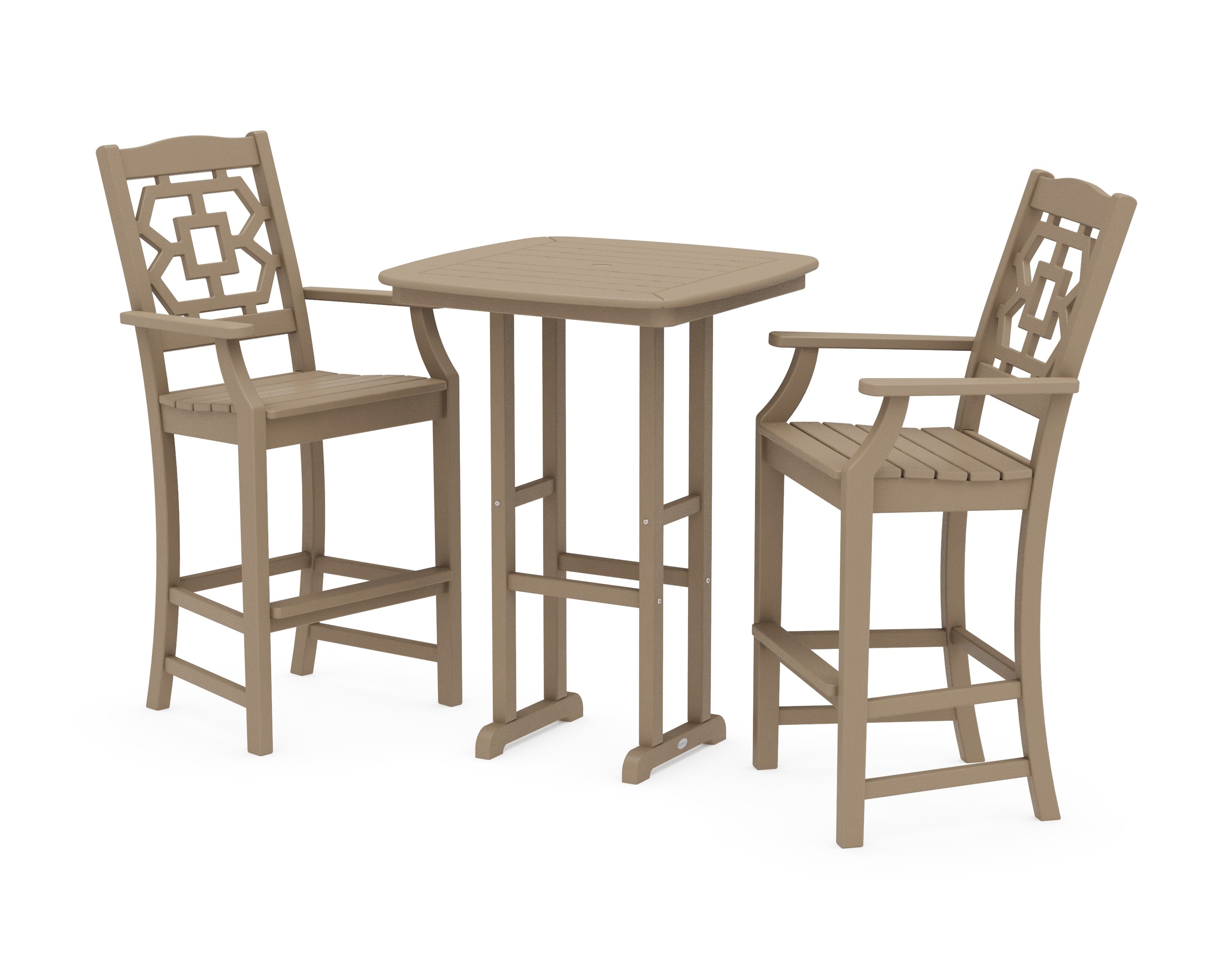 Chinoiserie 3-Piece Bar Set in Vintage Sahara
