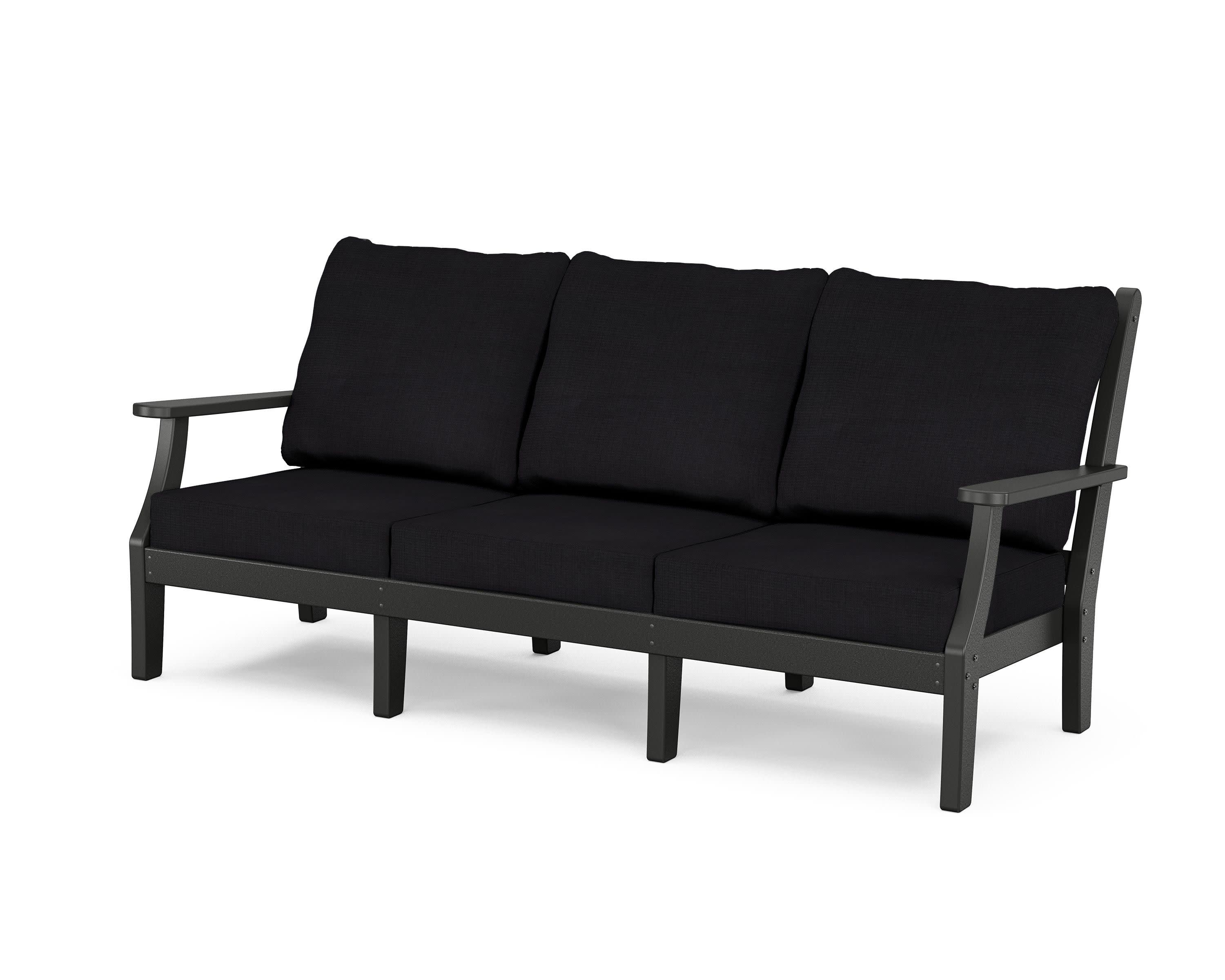 Wovendale Deep Seating Sofa in Black / Midnight Linen