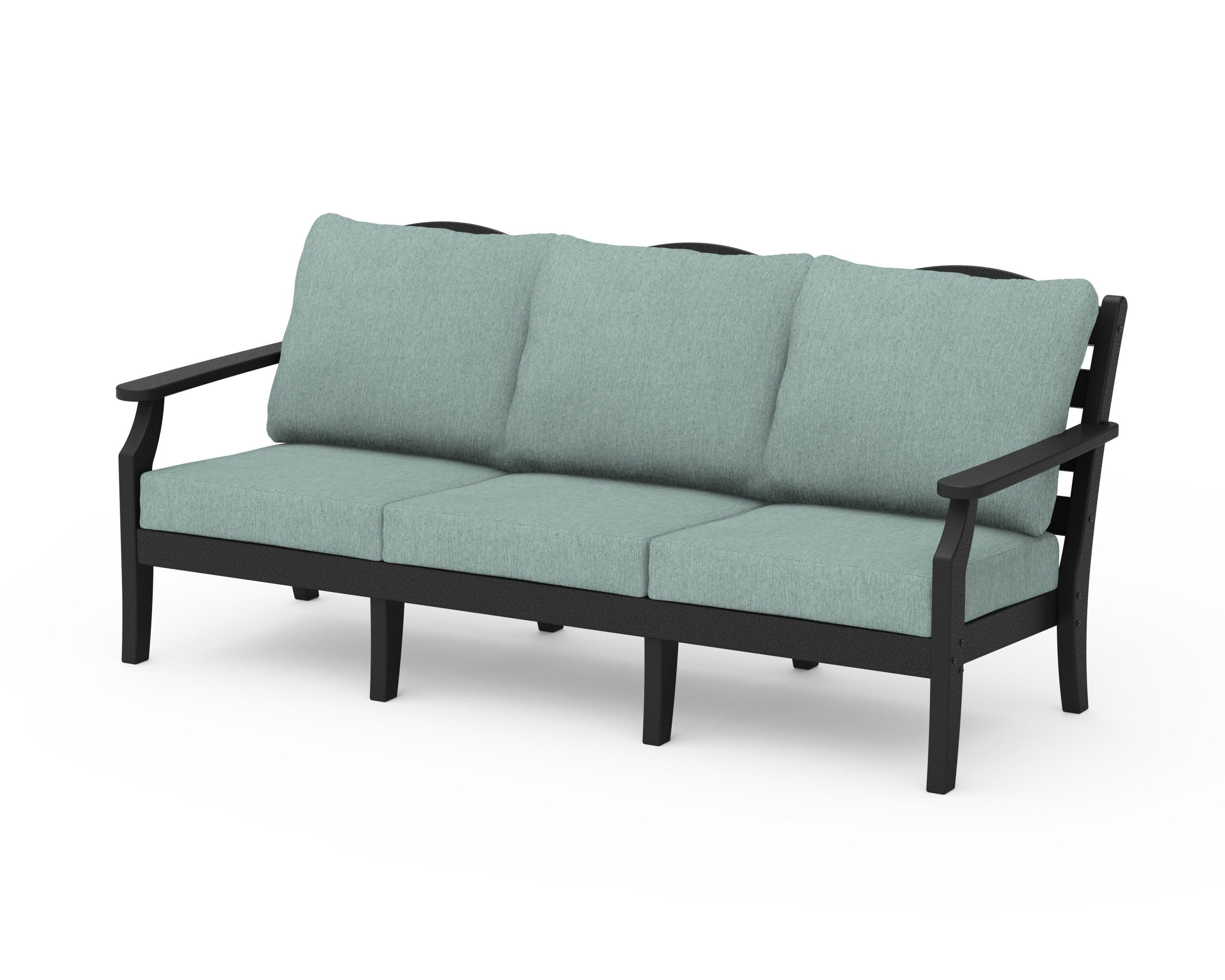 Savannah Deep Seating Sofa in Black / Glacier Spa