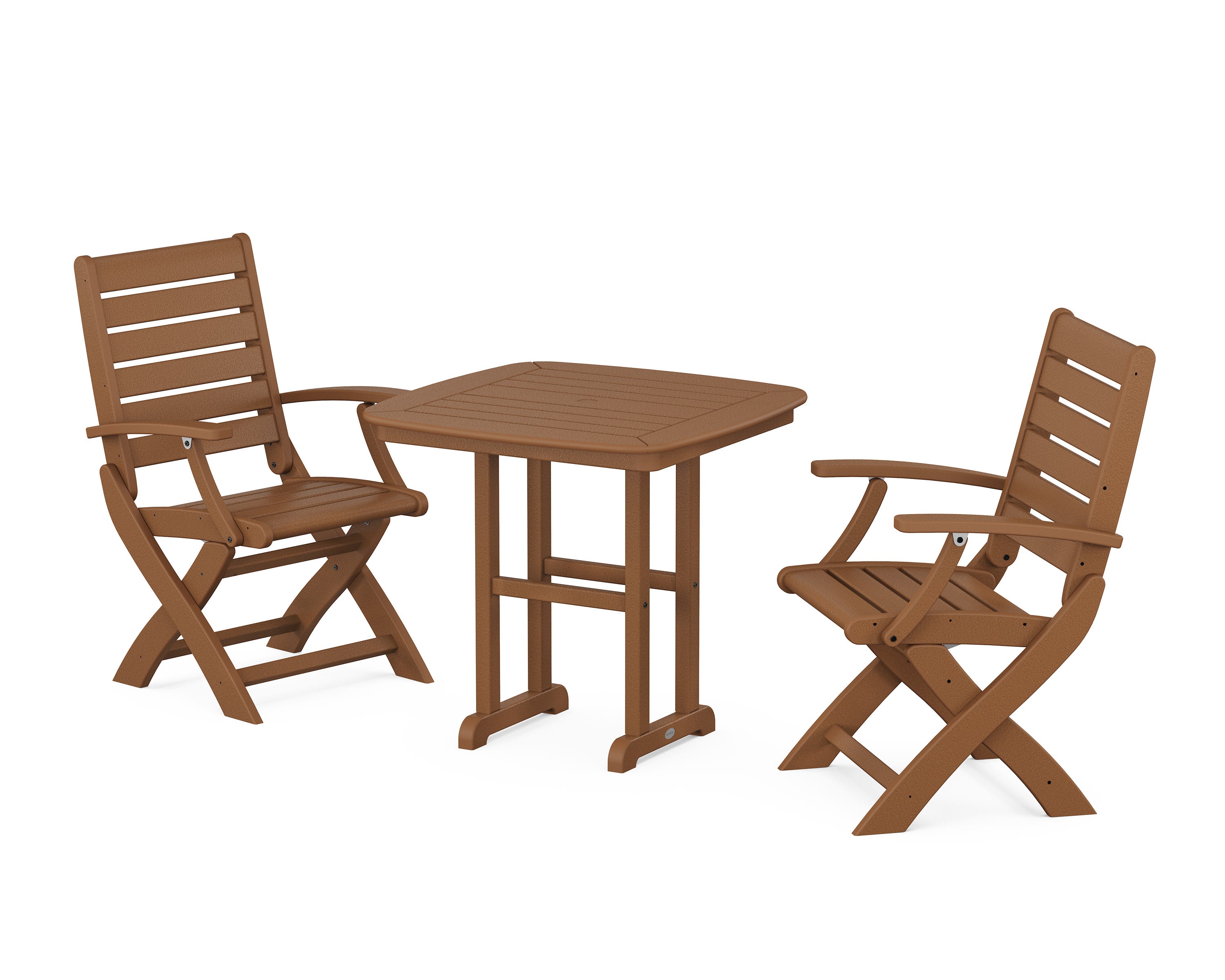 Signature Folding Chair 3-Piece Dining Set in Teak