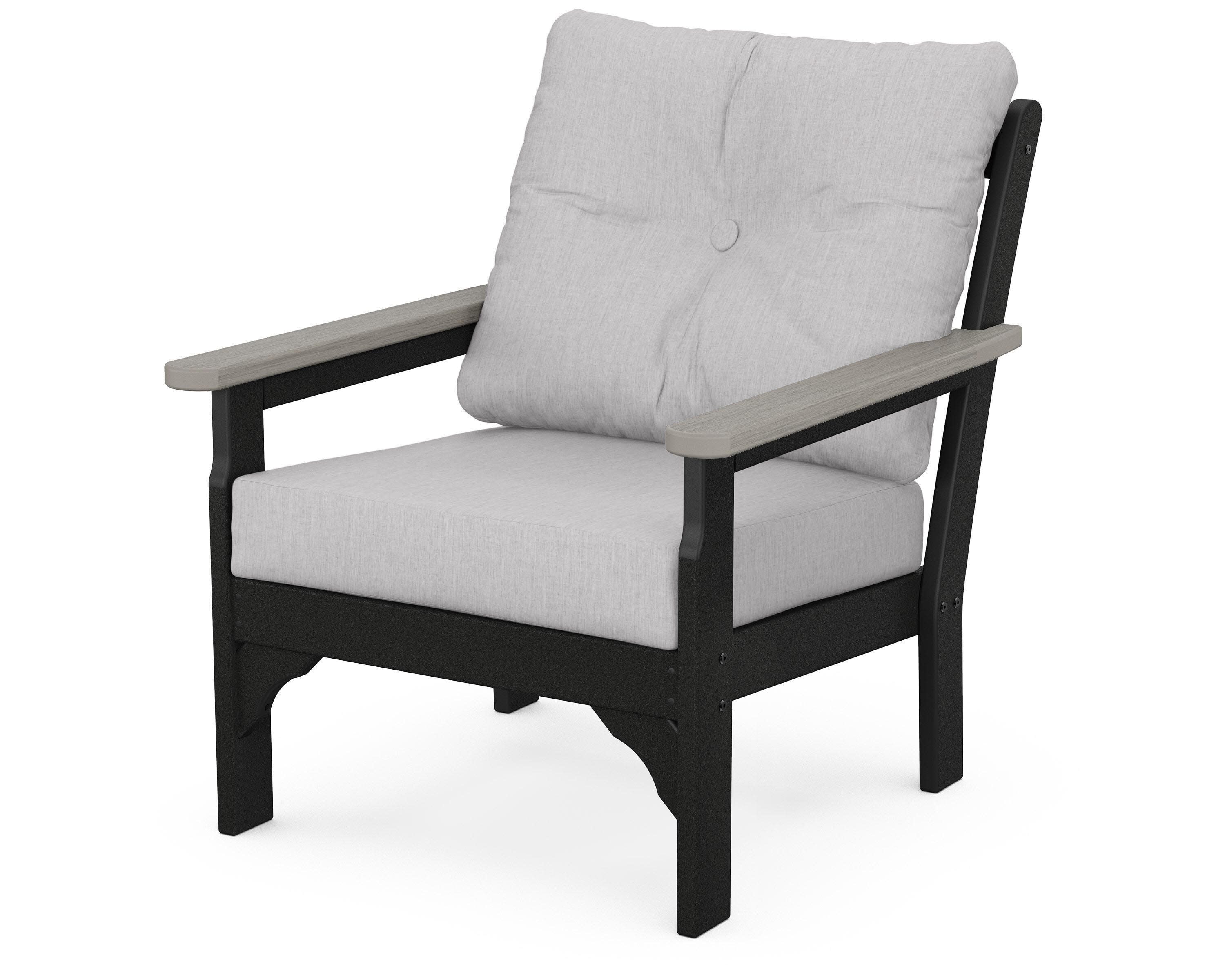 Vineyard Deep Seating Chair in Black / Driftwood / Granite