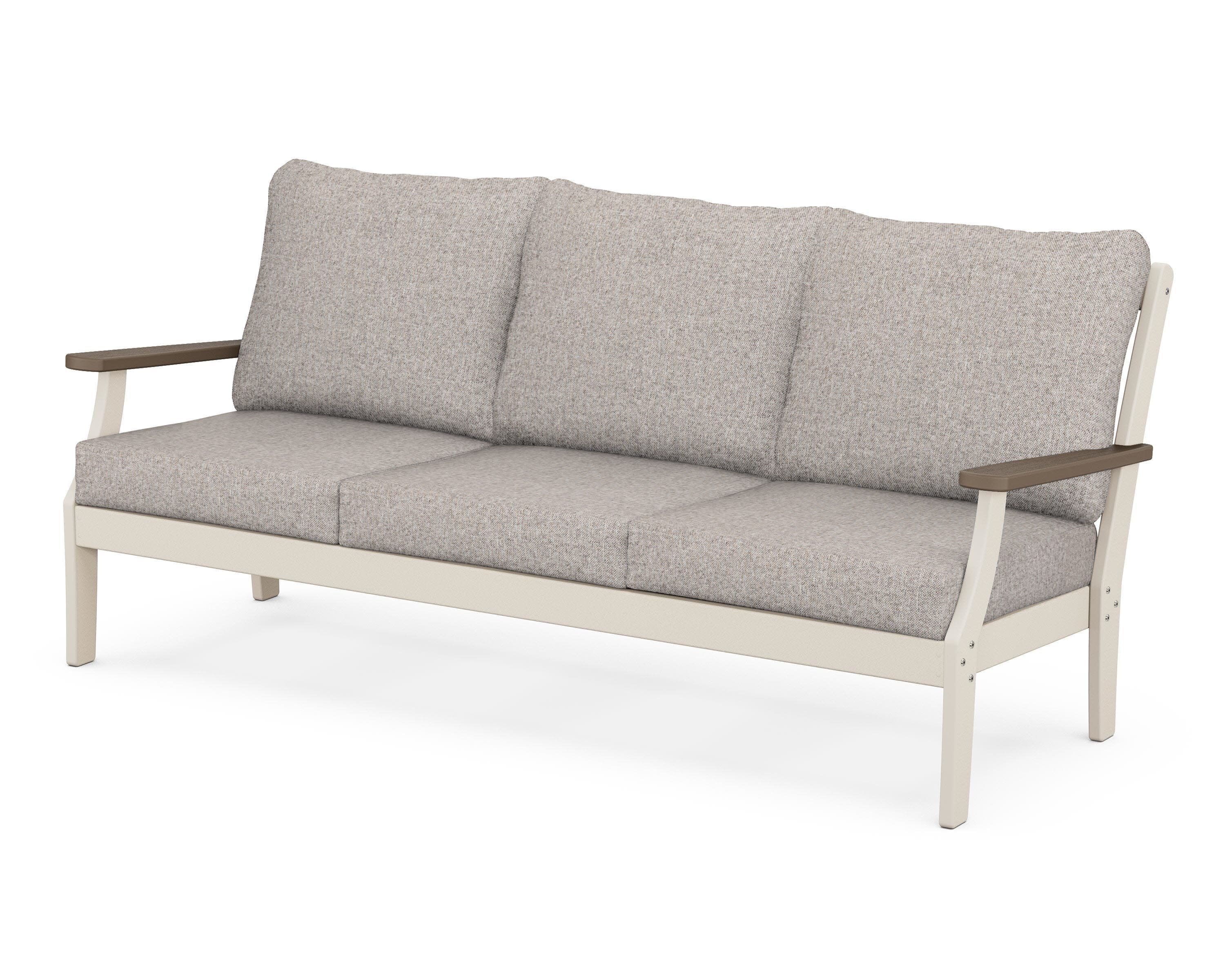 Braxton Deep Seating Sofa in Sand / Kona / Weathered Tweed