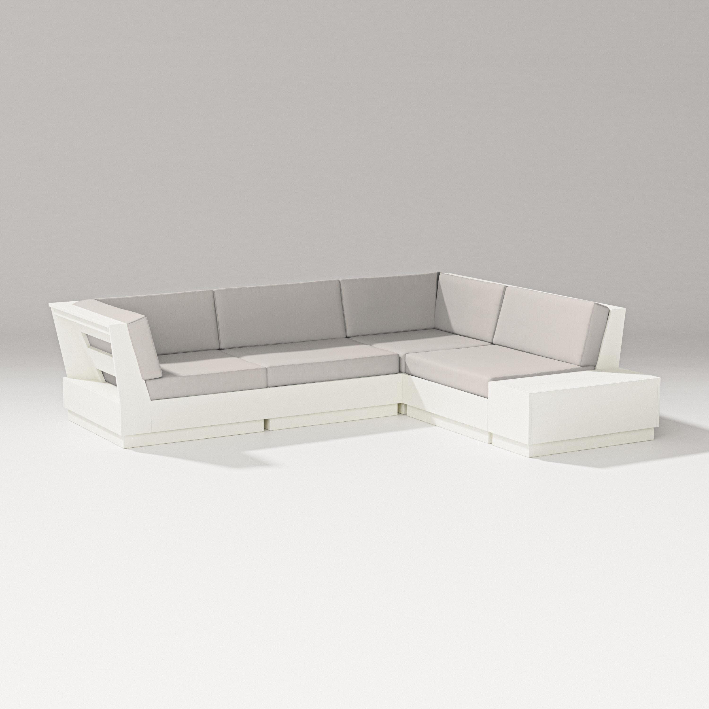 Elevate Corner Sectional in Vintage White / Cast Ash