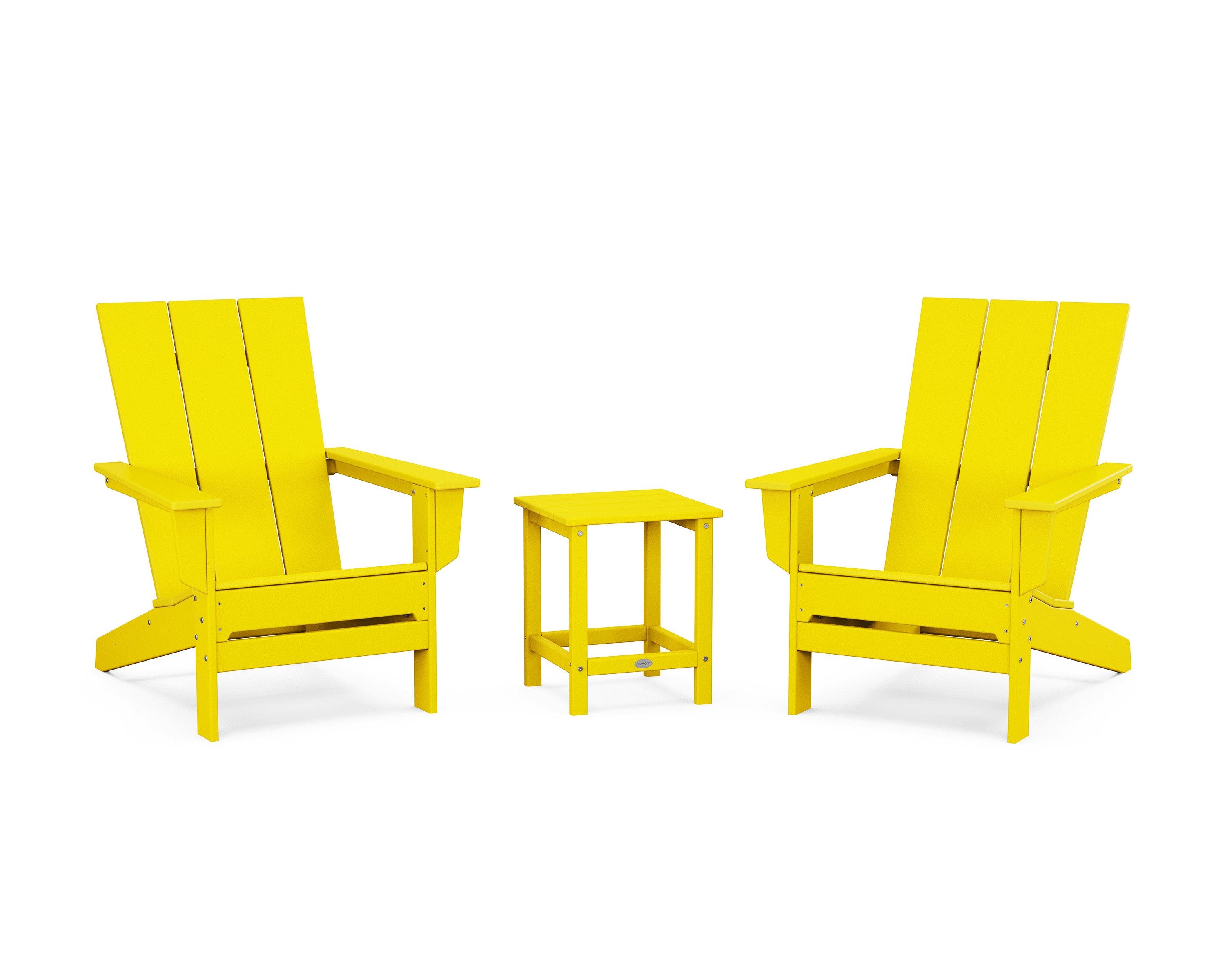 3-Piece Modern Studio Adirondack Set in Lemon