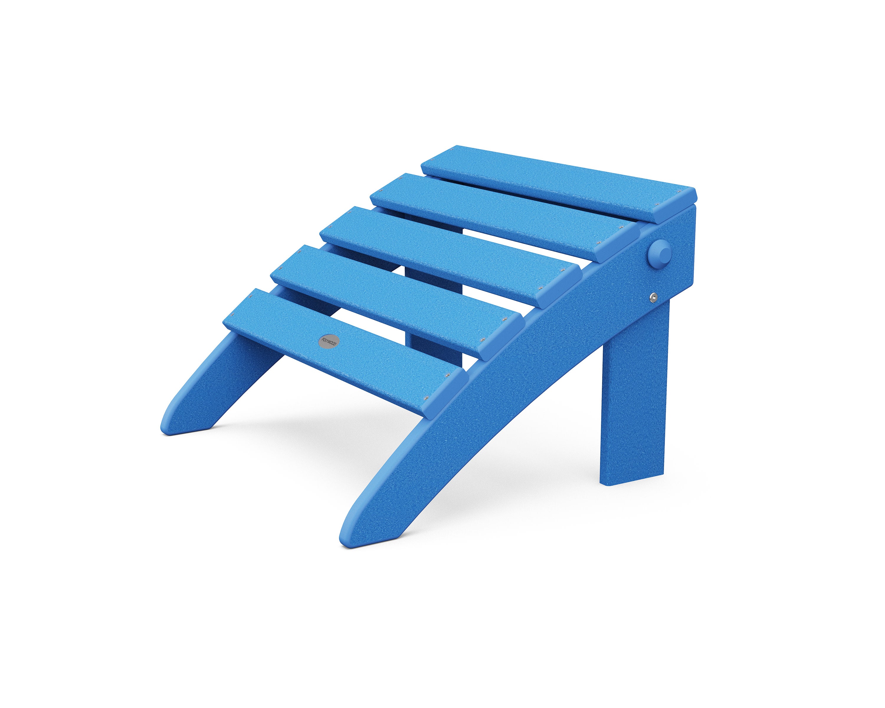 Classic Adirondack Folding Ottoman in Pacific Blue