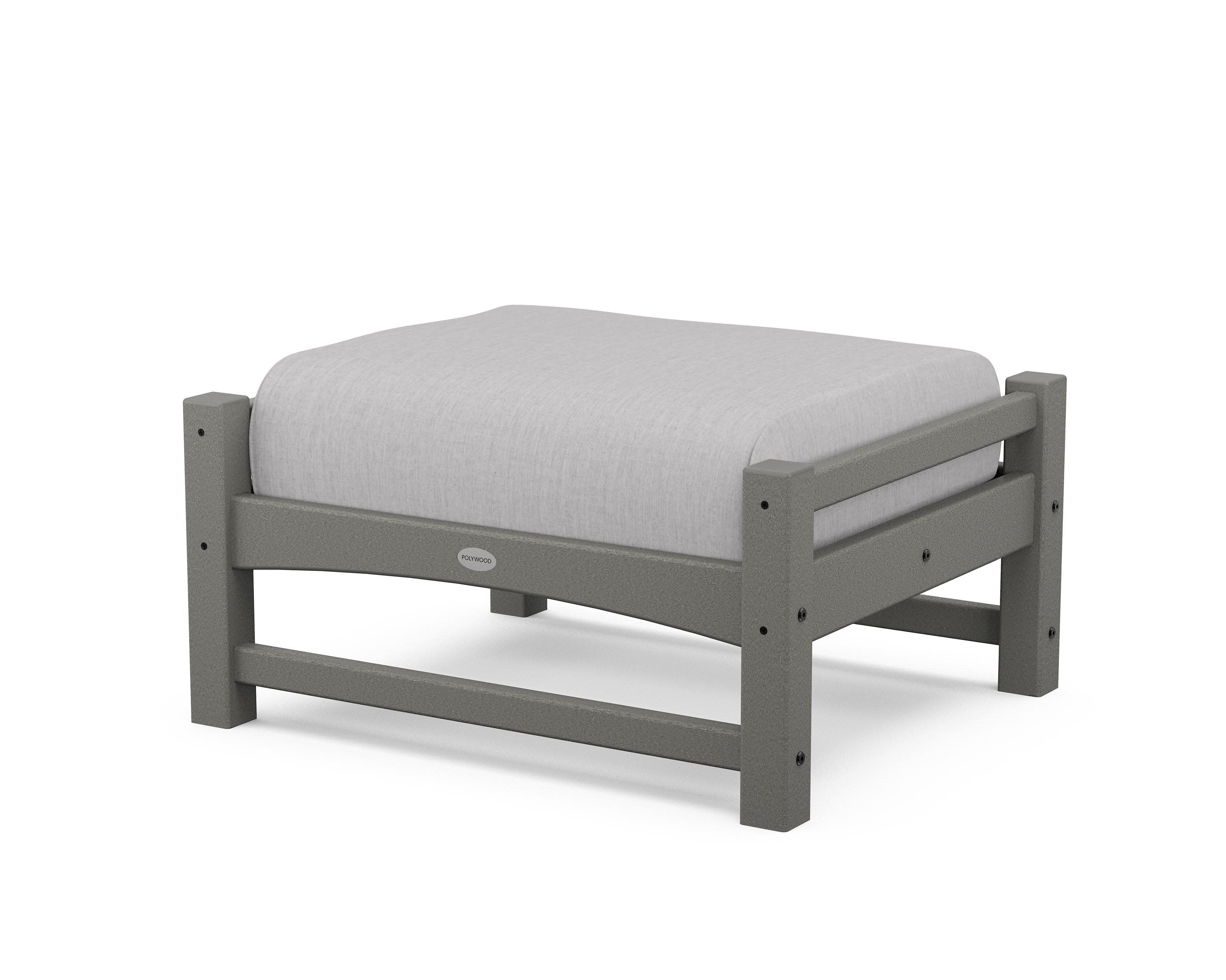 Club Ottoman in Slate Grey / Granite