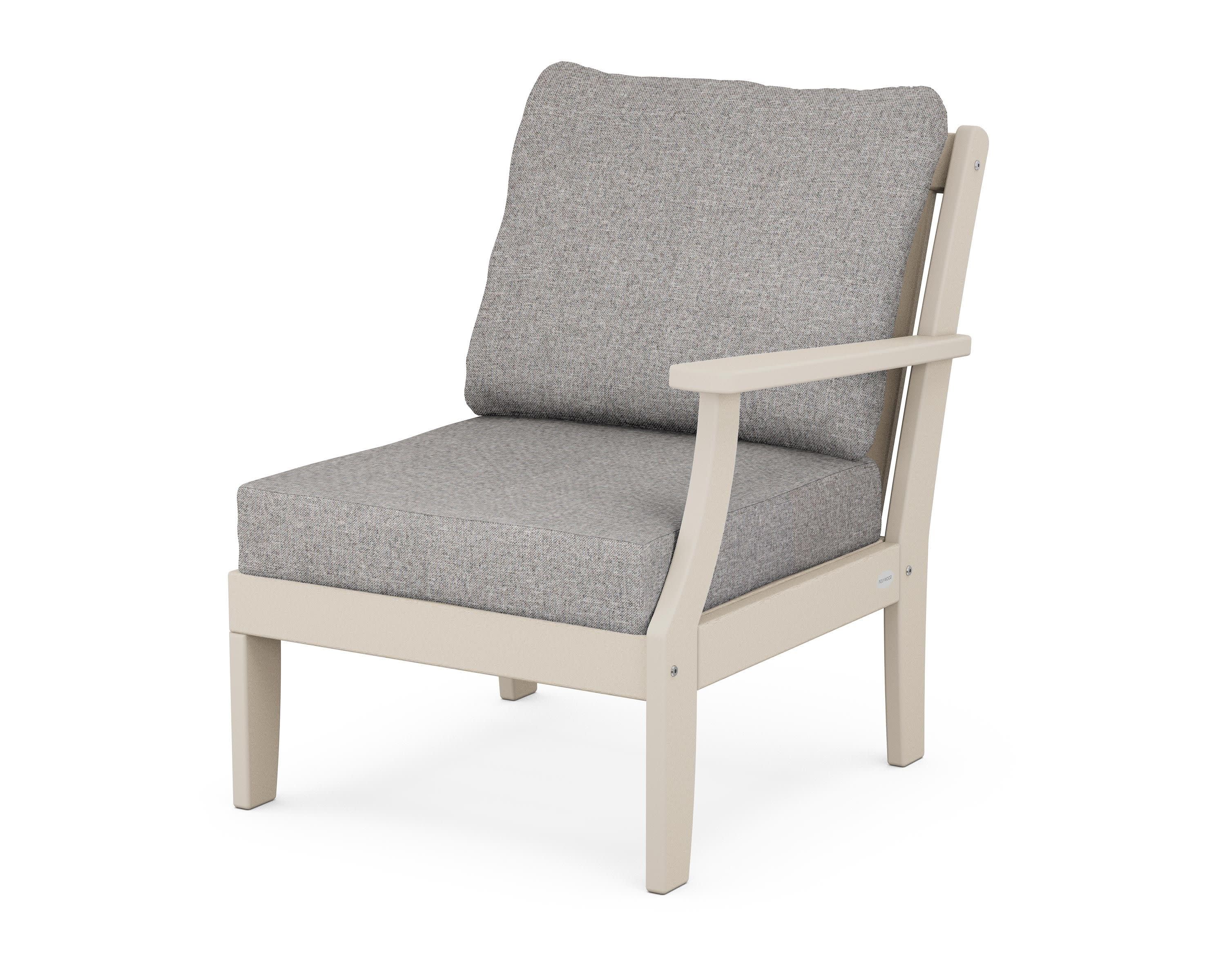 Braxton Modular Right Arm Chair in Sand / Grey Mist