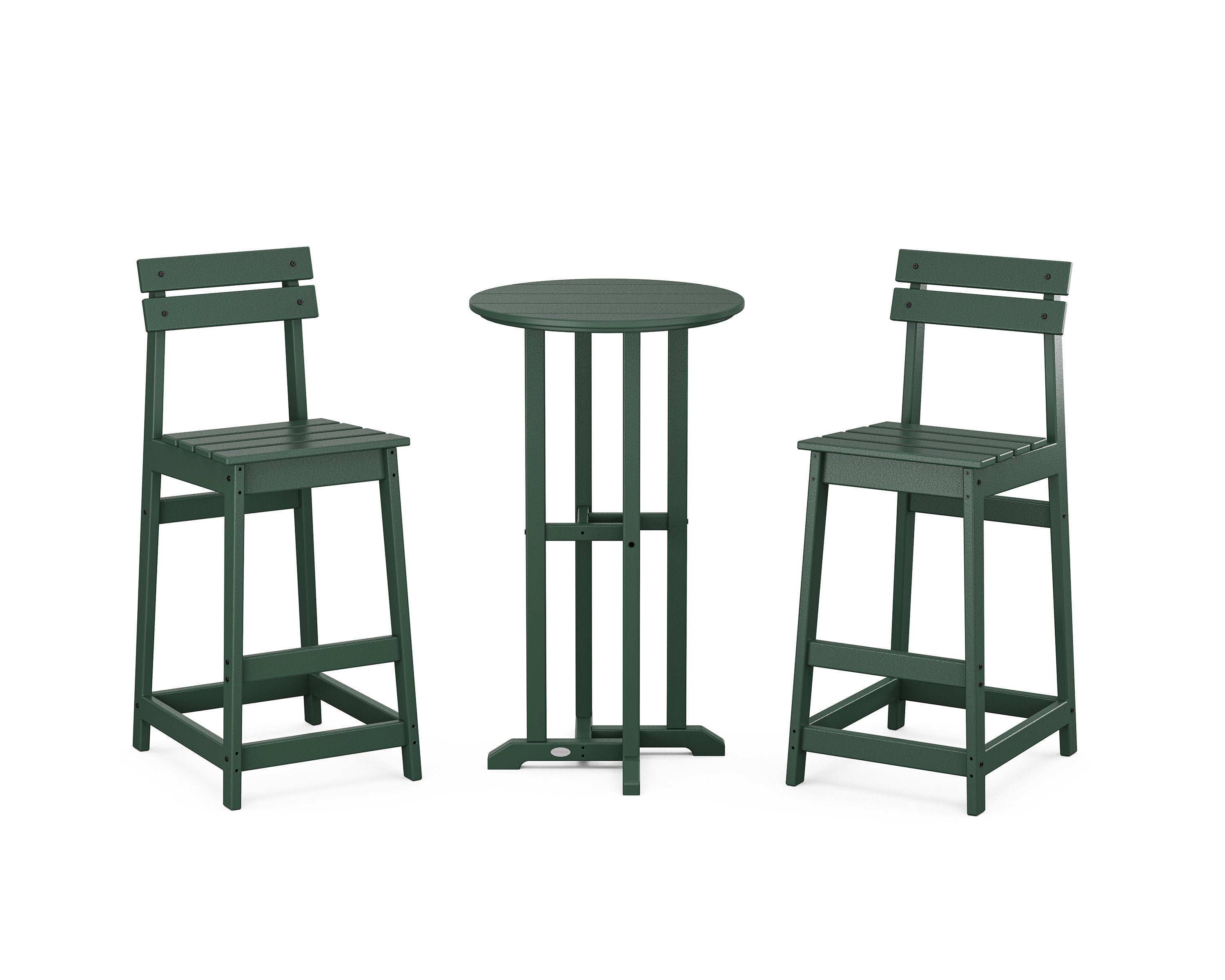 Modern Studio Plaza Bar Chair 3-Piece Bistro Set in Green