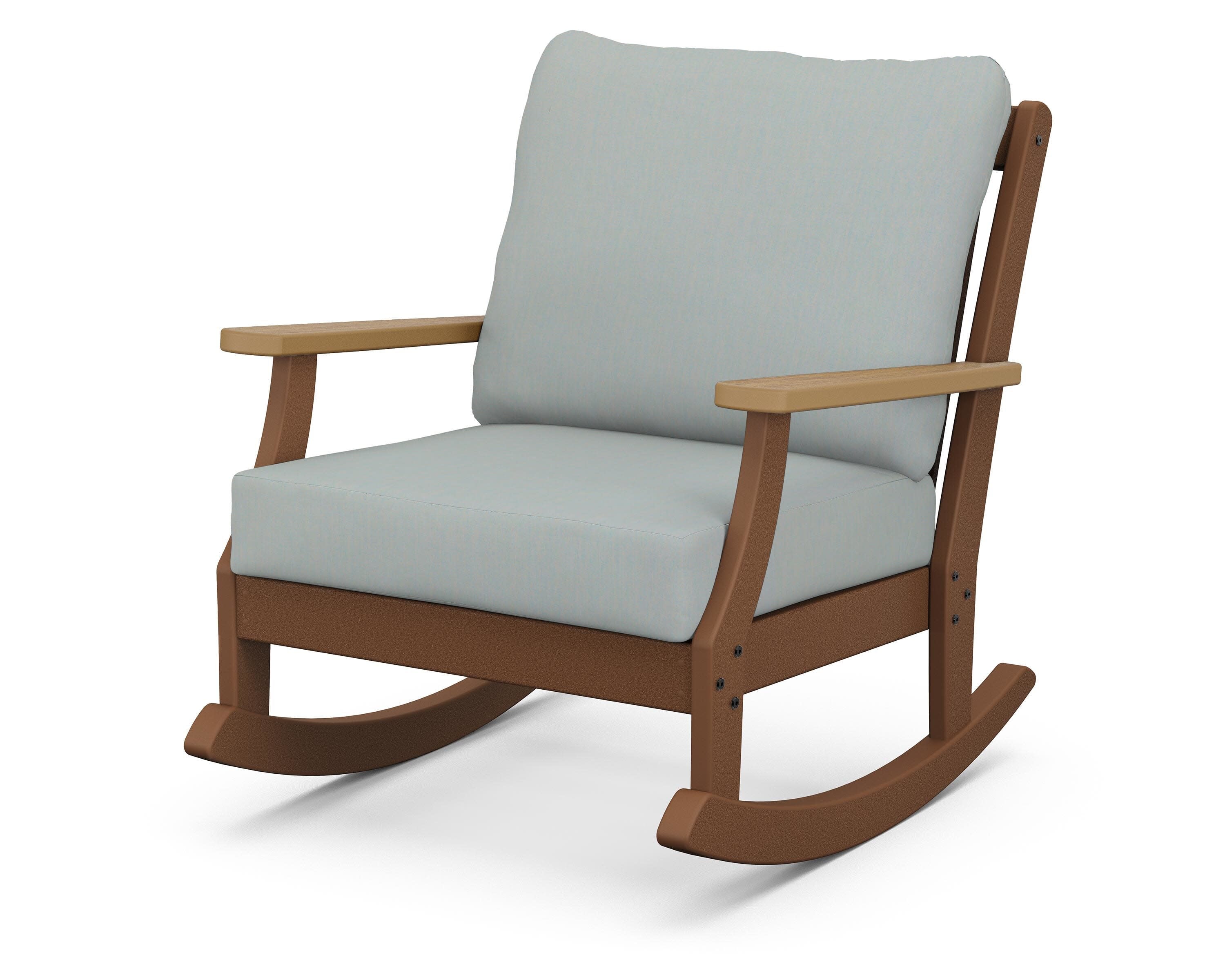 Braxton Deep Seating Rocking Chair in Teak / Natural / Spa