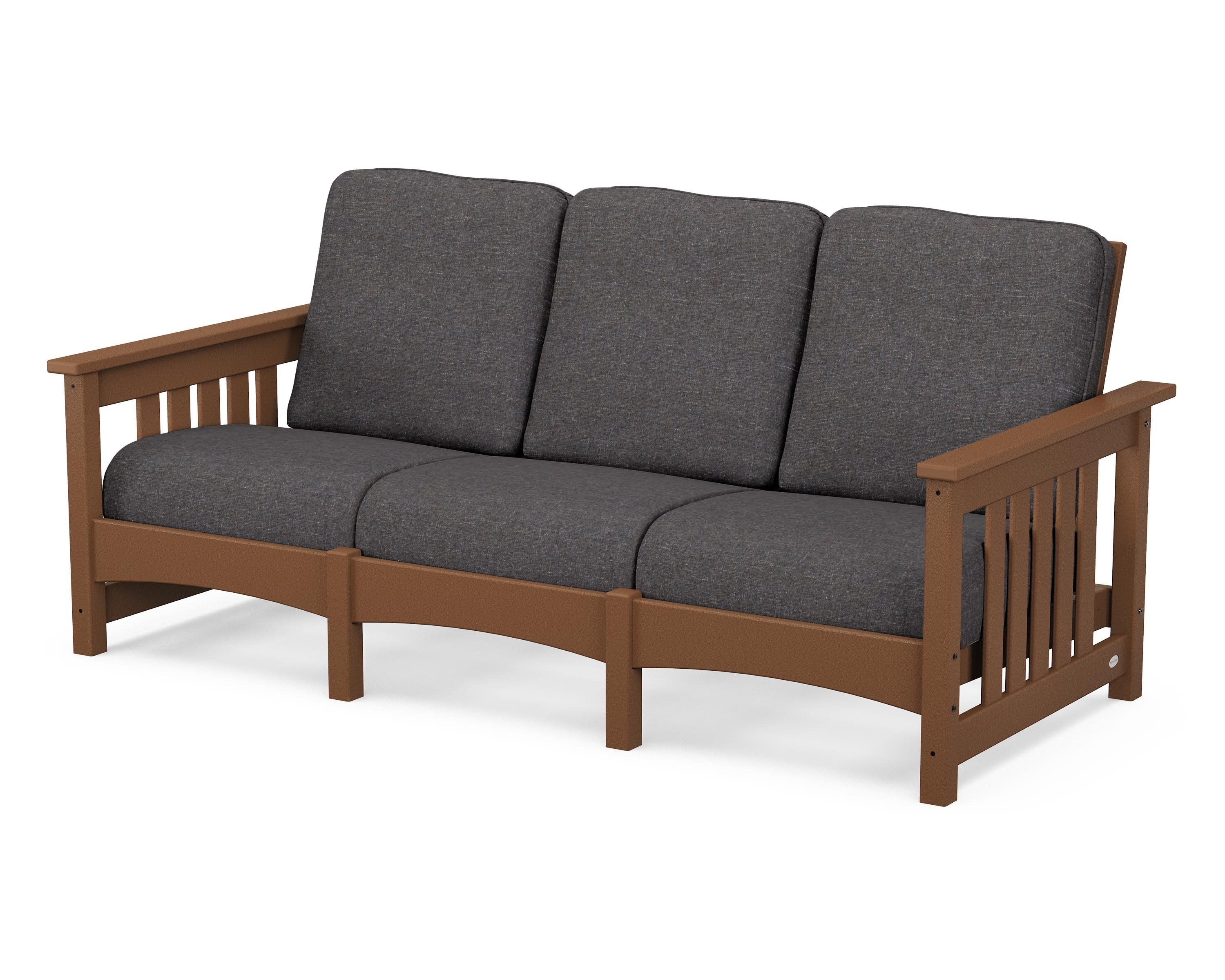 Club Mission Sofa in Teak / Ash Charcoal