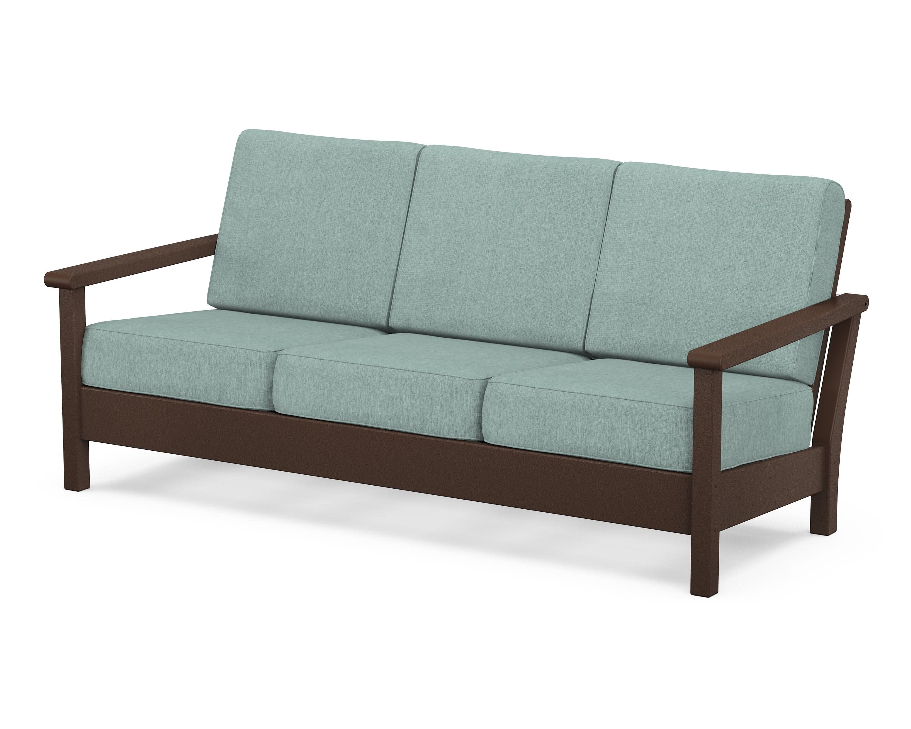 Harbour Deep Seating Sofa in Mahogany / Glacier Spa