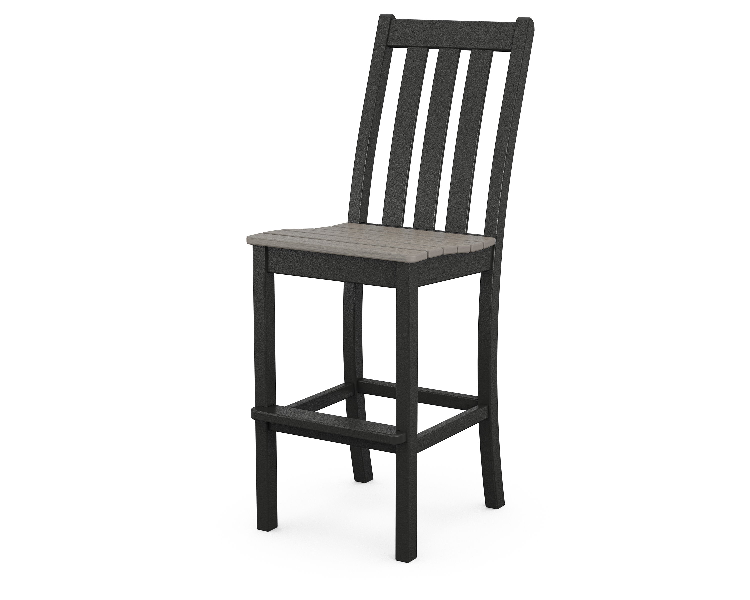 Vineyard Bar Side Chair in Black / Driftwood