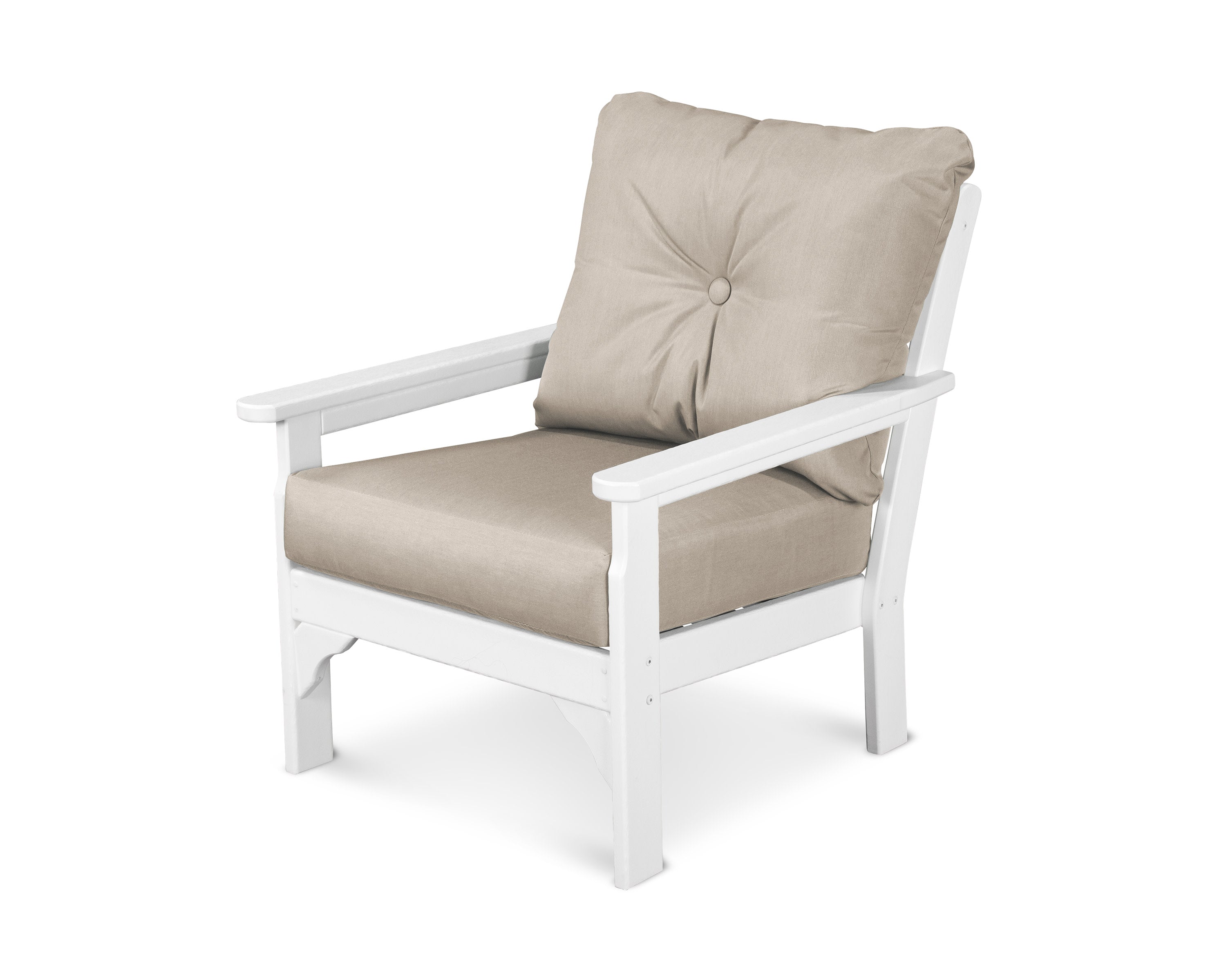 Vineyard Deep Seating Chair in White / Cast Ash