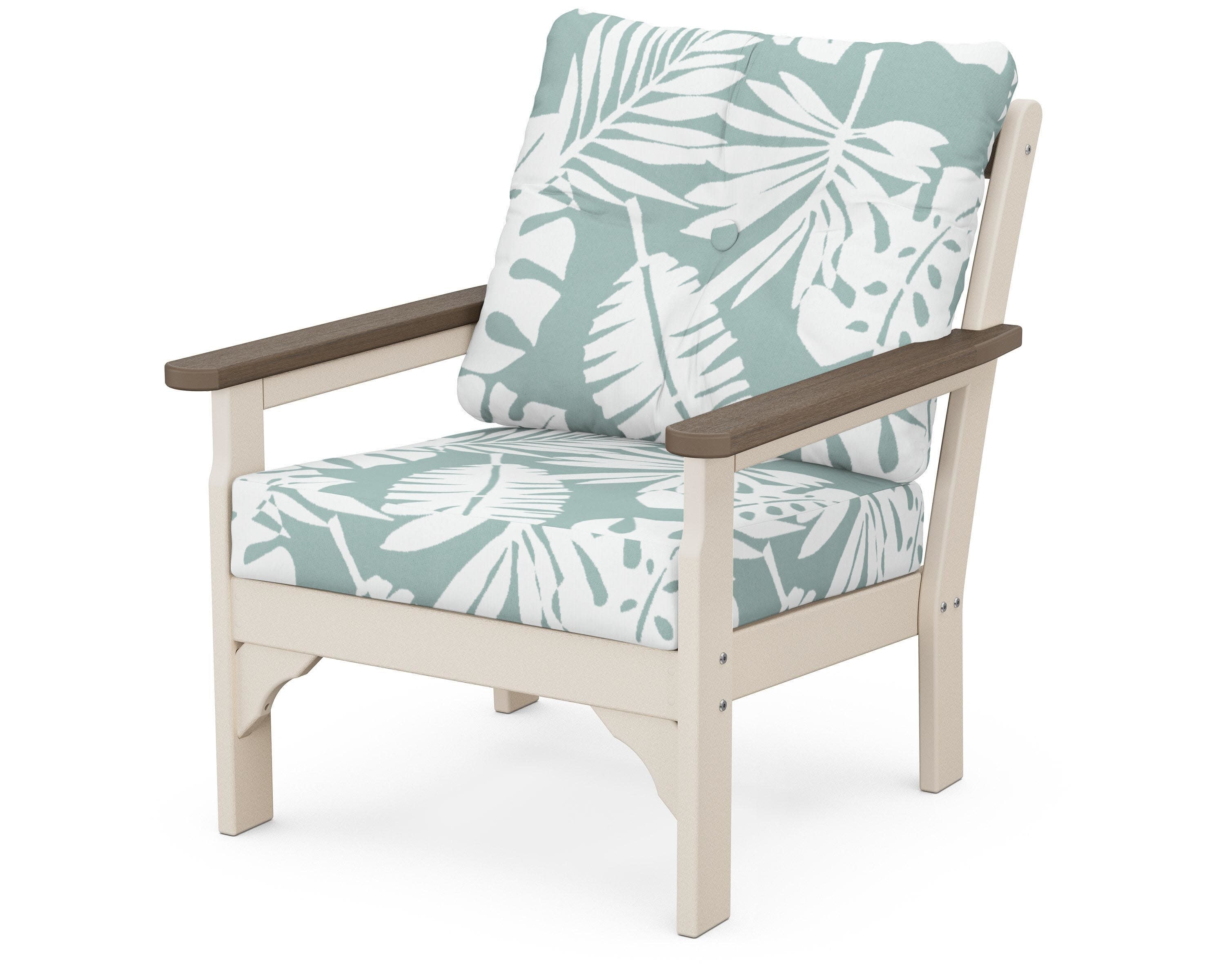 Vineyard Deep Seating Chair in Sand / Kona / Leaf Glacier Spa