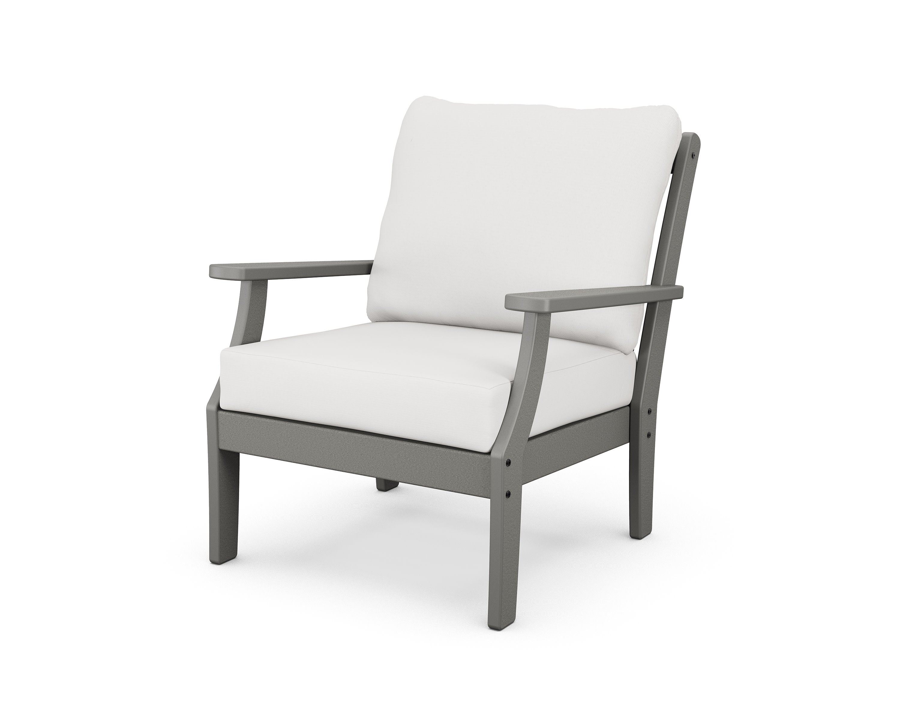 Braxton Deep Seating Chair in Slate Grey / Natural Linen