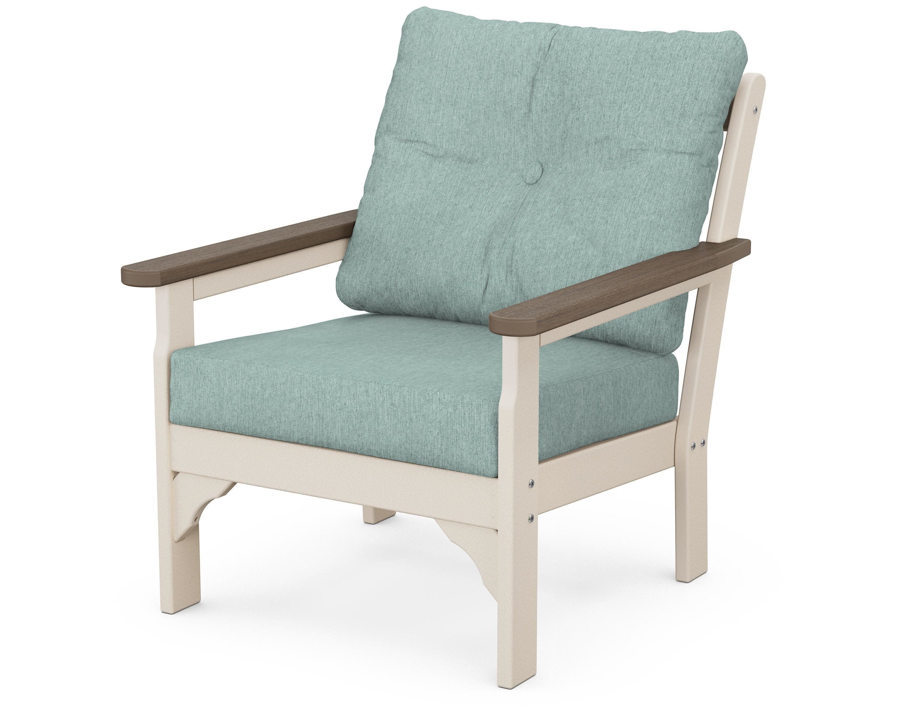 Vineyard Deep Seating Chair in Sand / Kona / Glacier Spa