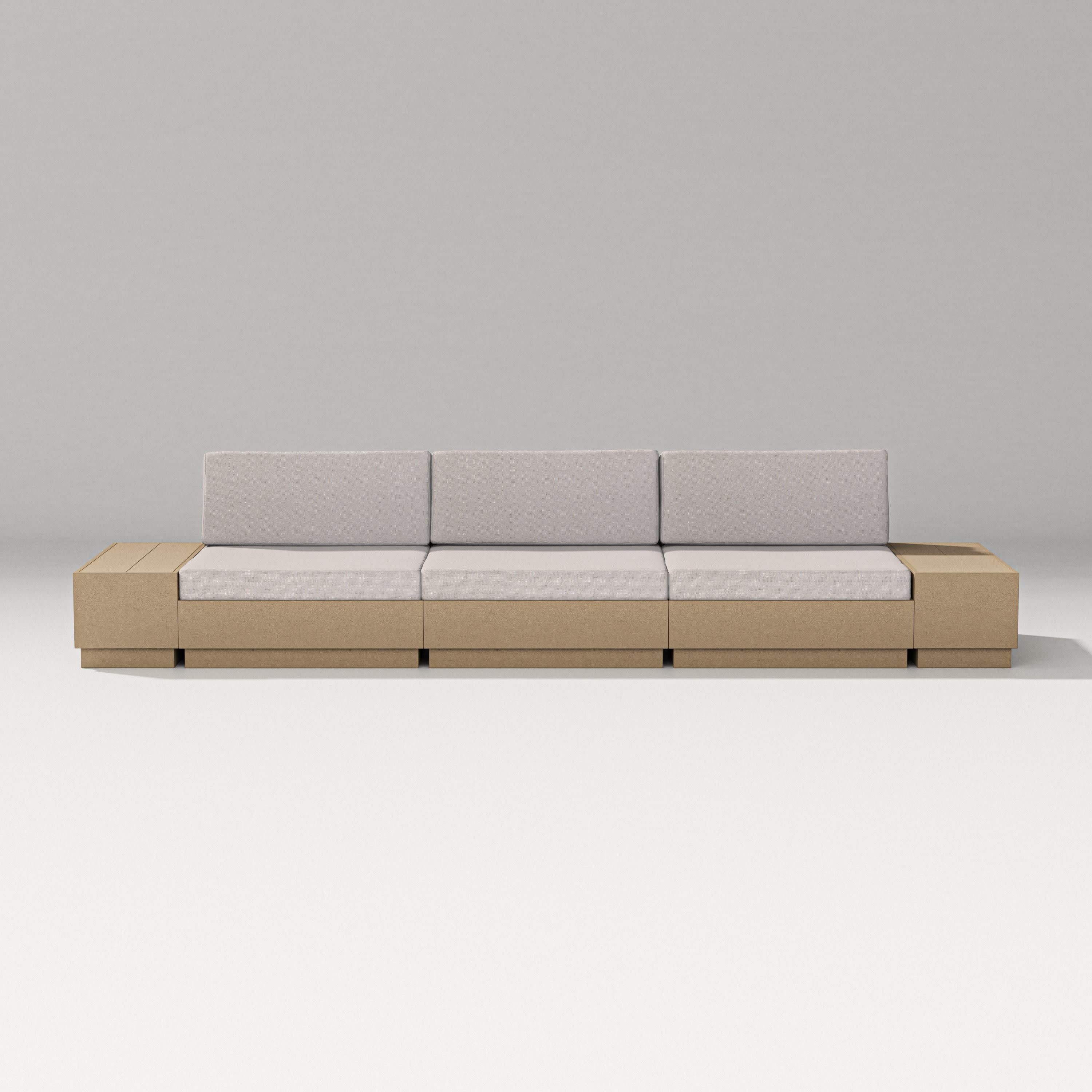 Elevate Straight Sectional in Vintage Sahara / Dune Burlap