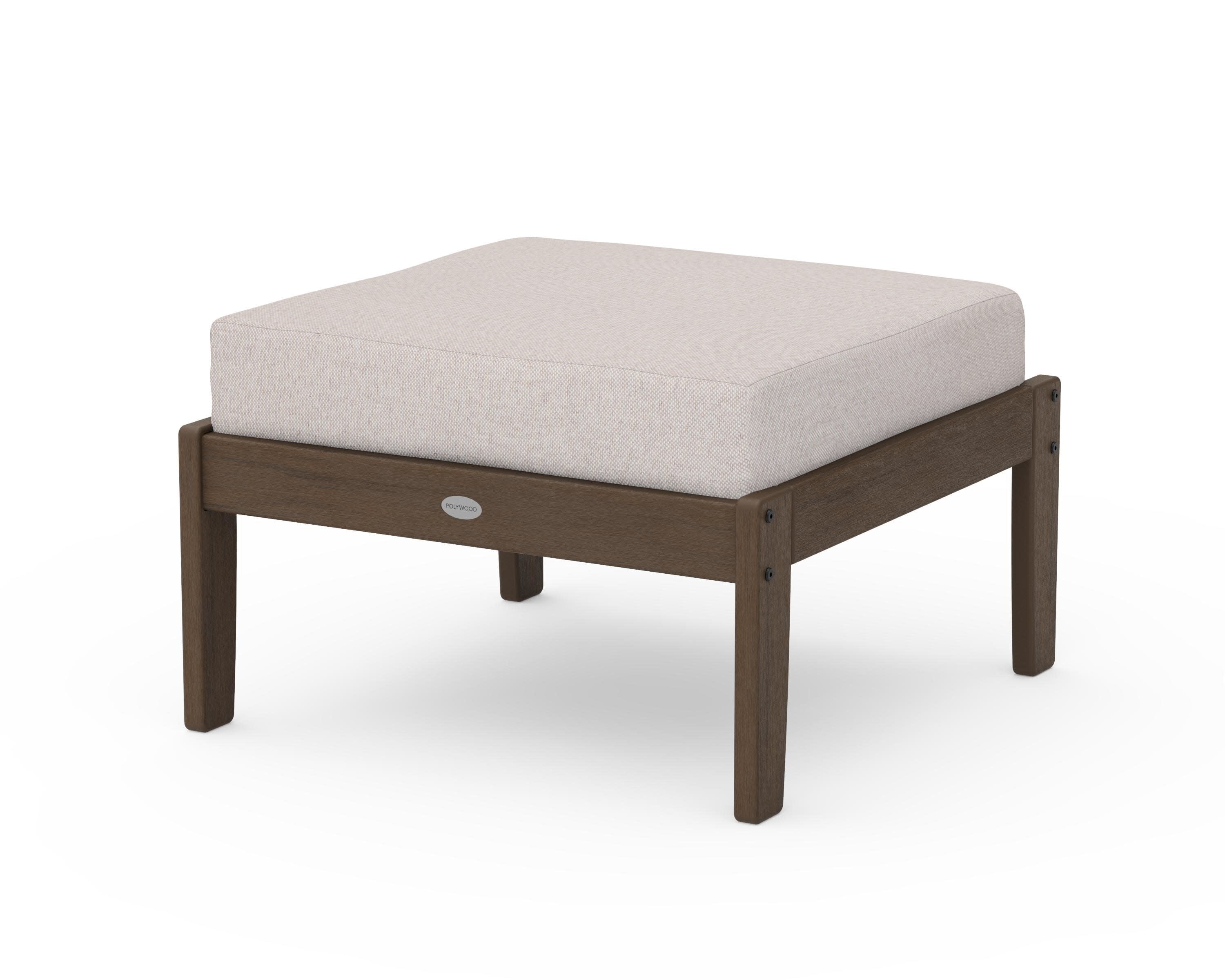 Braxton Deep Seating Ottoman in Kona / Dune Burlap