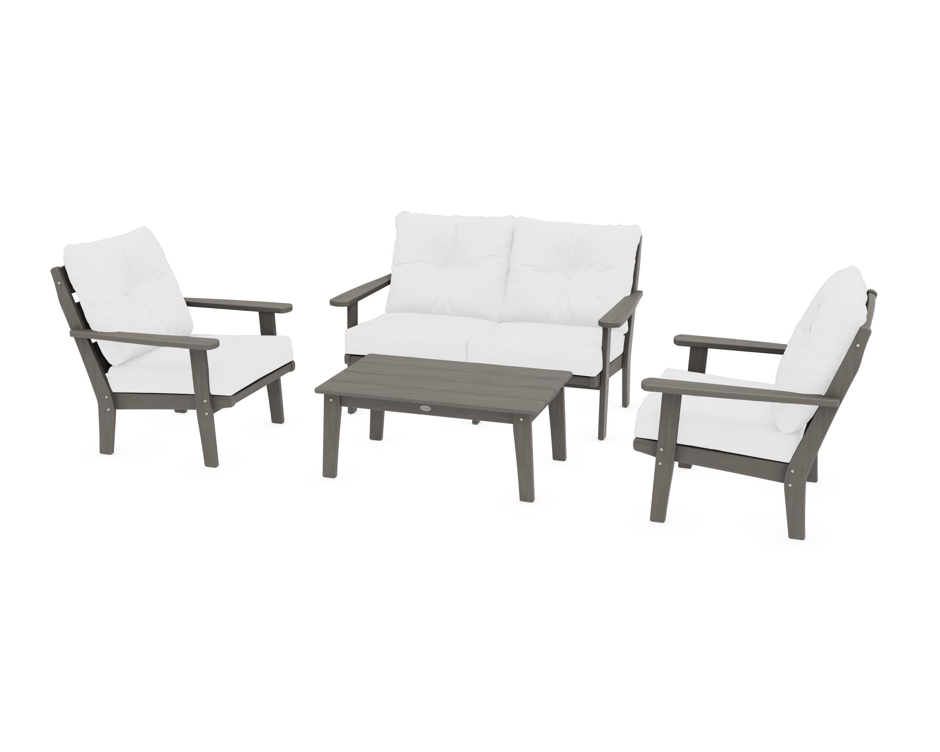 Lakeside 4-Piece Deep Seating Set in Driftwood / Natural