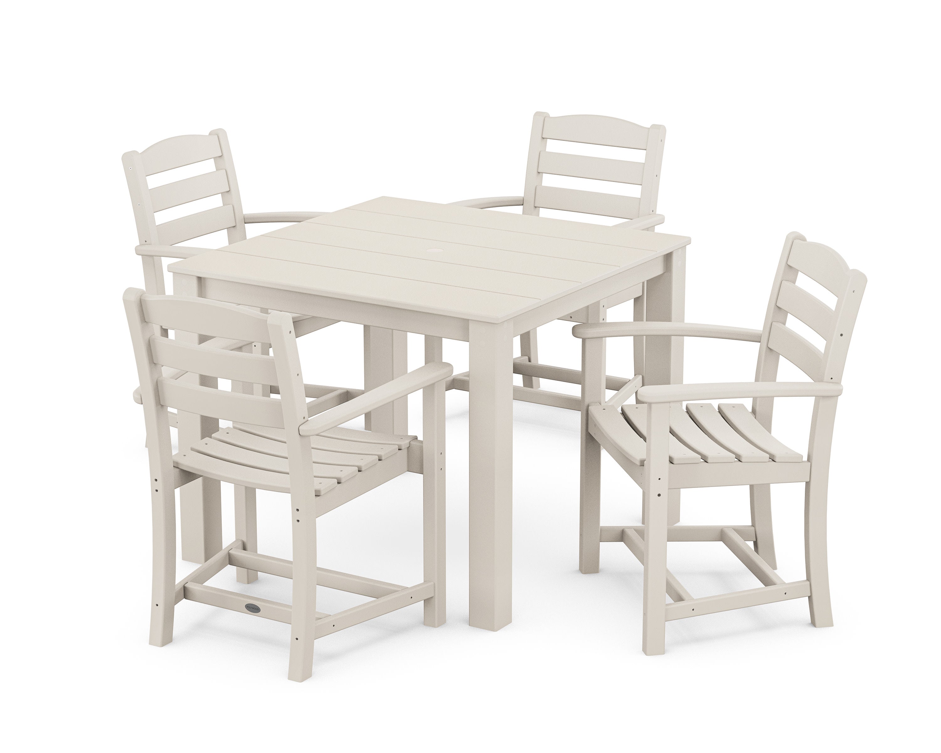 La Casa Cafe' 5-Piece Parsons Dining Set in Sand