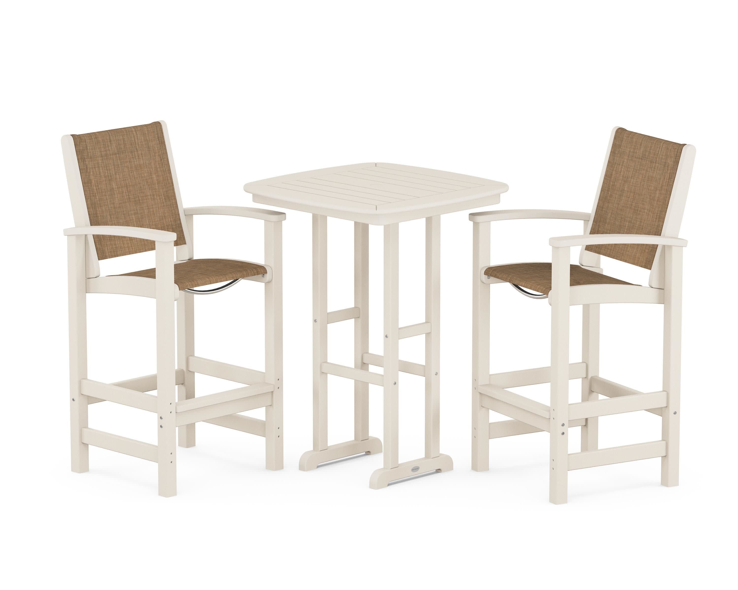 Coastal 3-Piece Bar Set in Sand / Burlap Sling