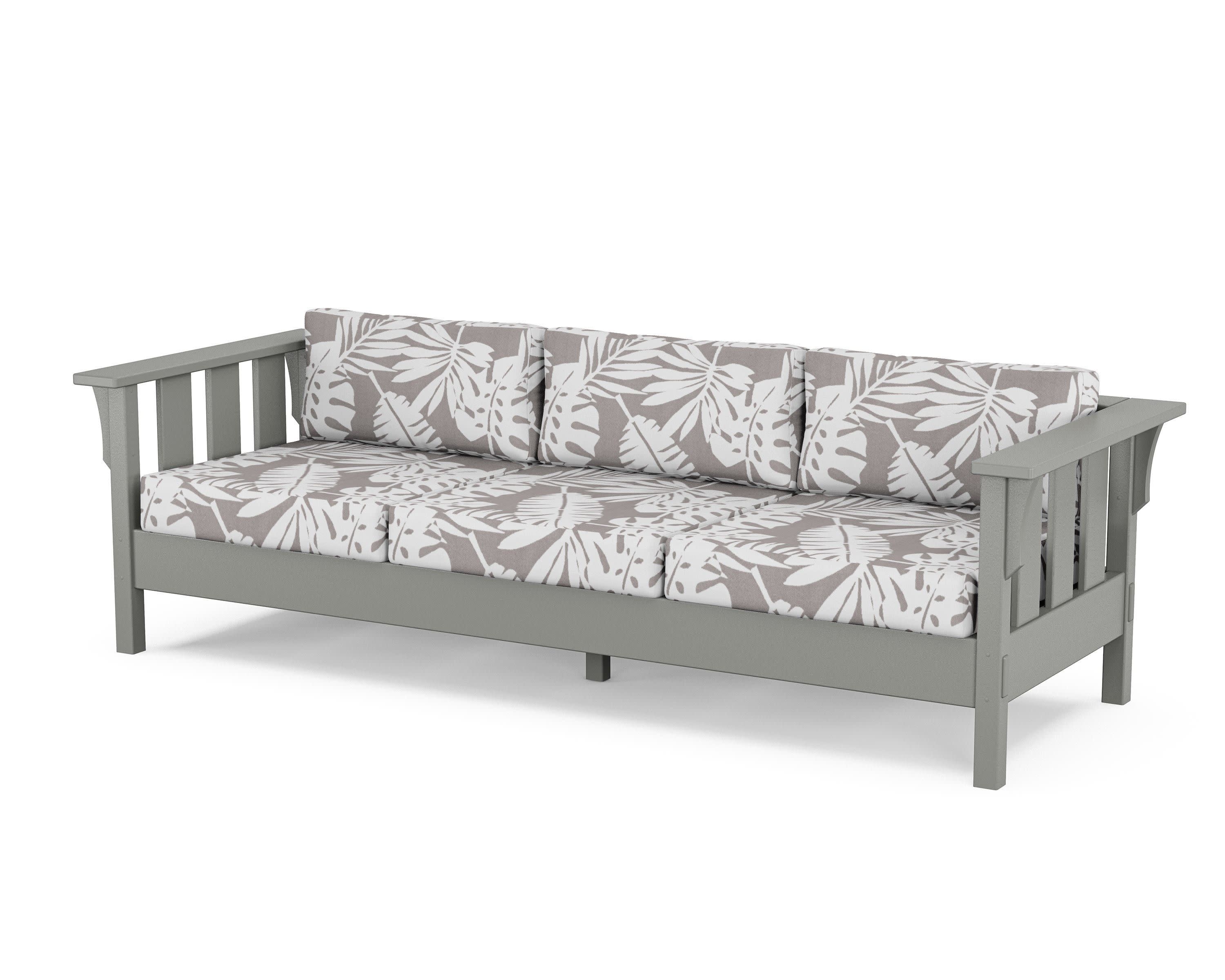 Acadia Deep Seating Sofa in Slate Grey / Leaf Grey Mist