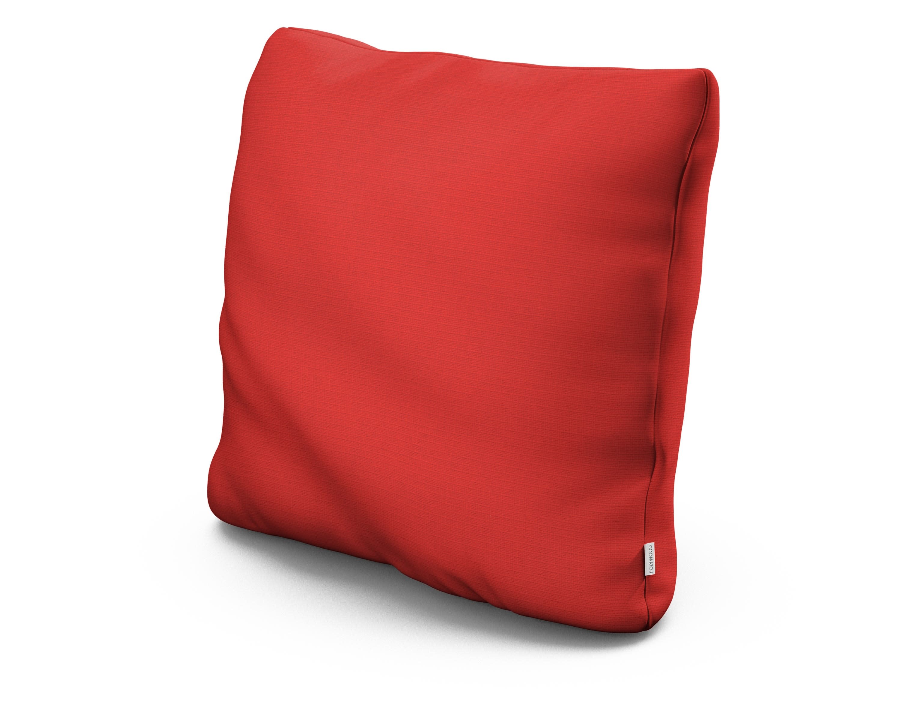 22" Outdoor Throw Pillow in Crimson Linen