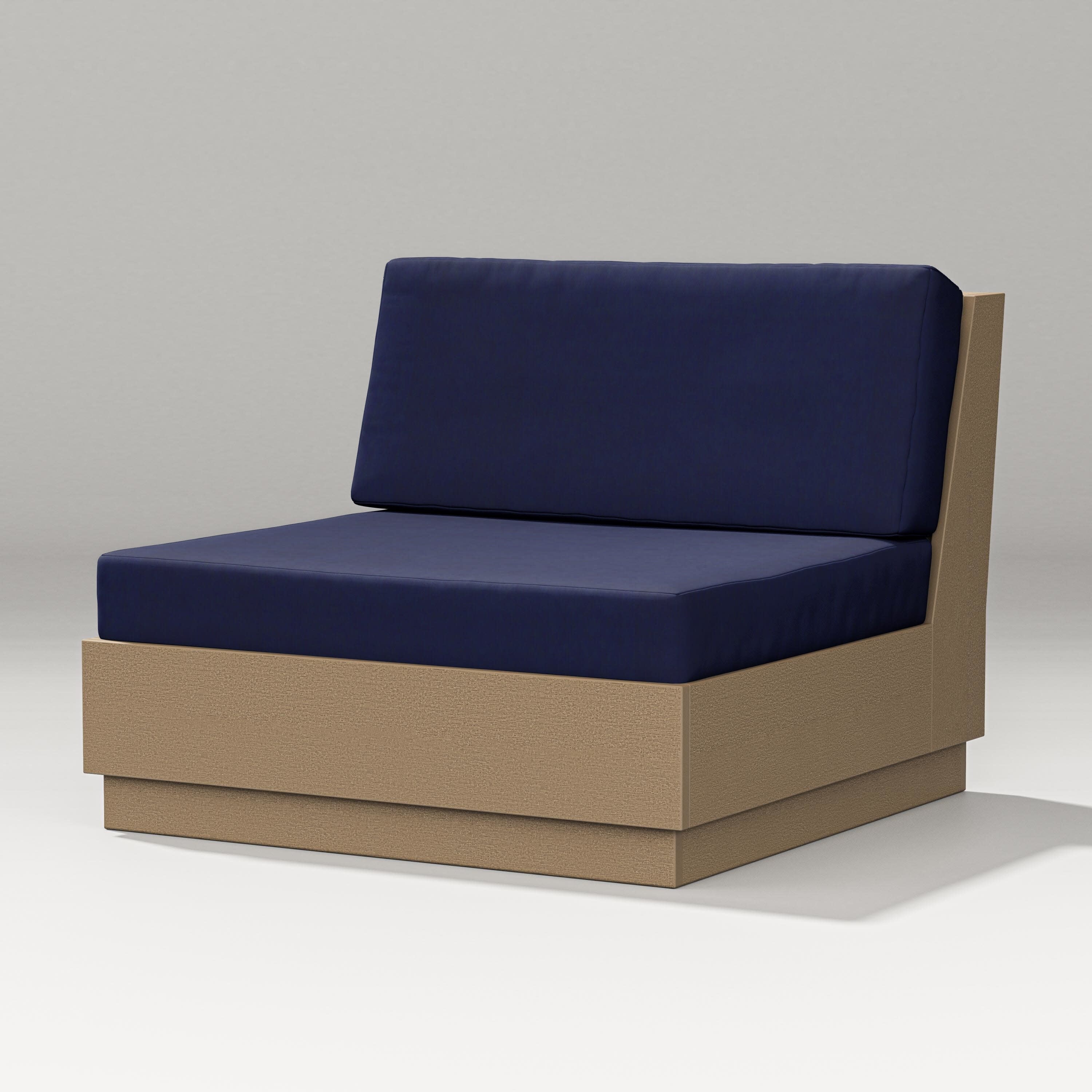 Elevate Modular Armless Chair in Vintage Sahara / Navy