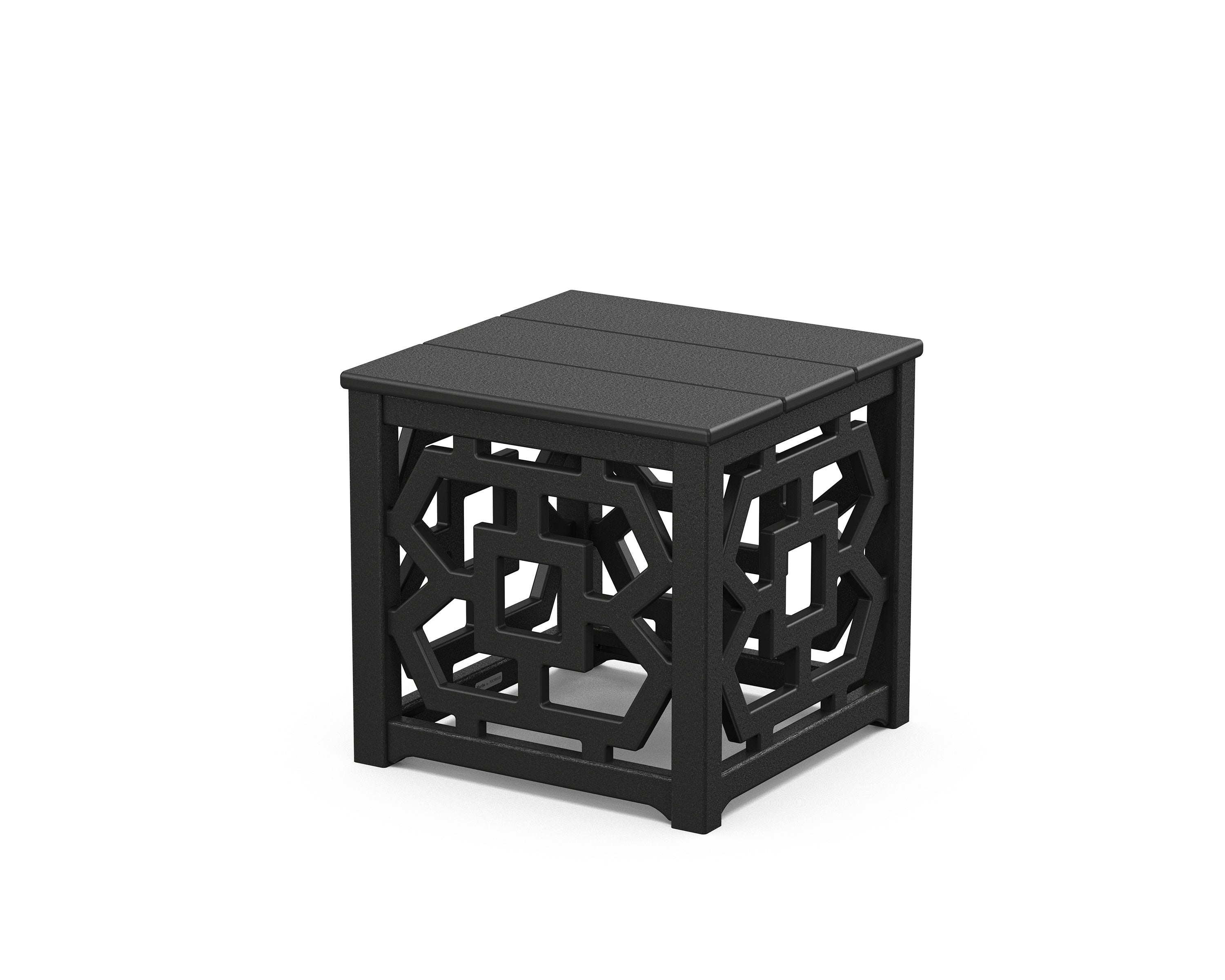 Chinoiserie Accent Table in Black
