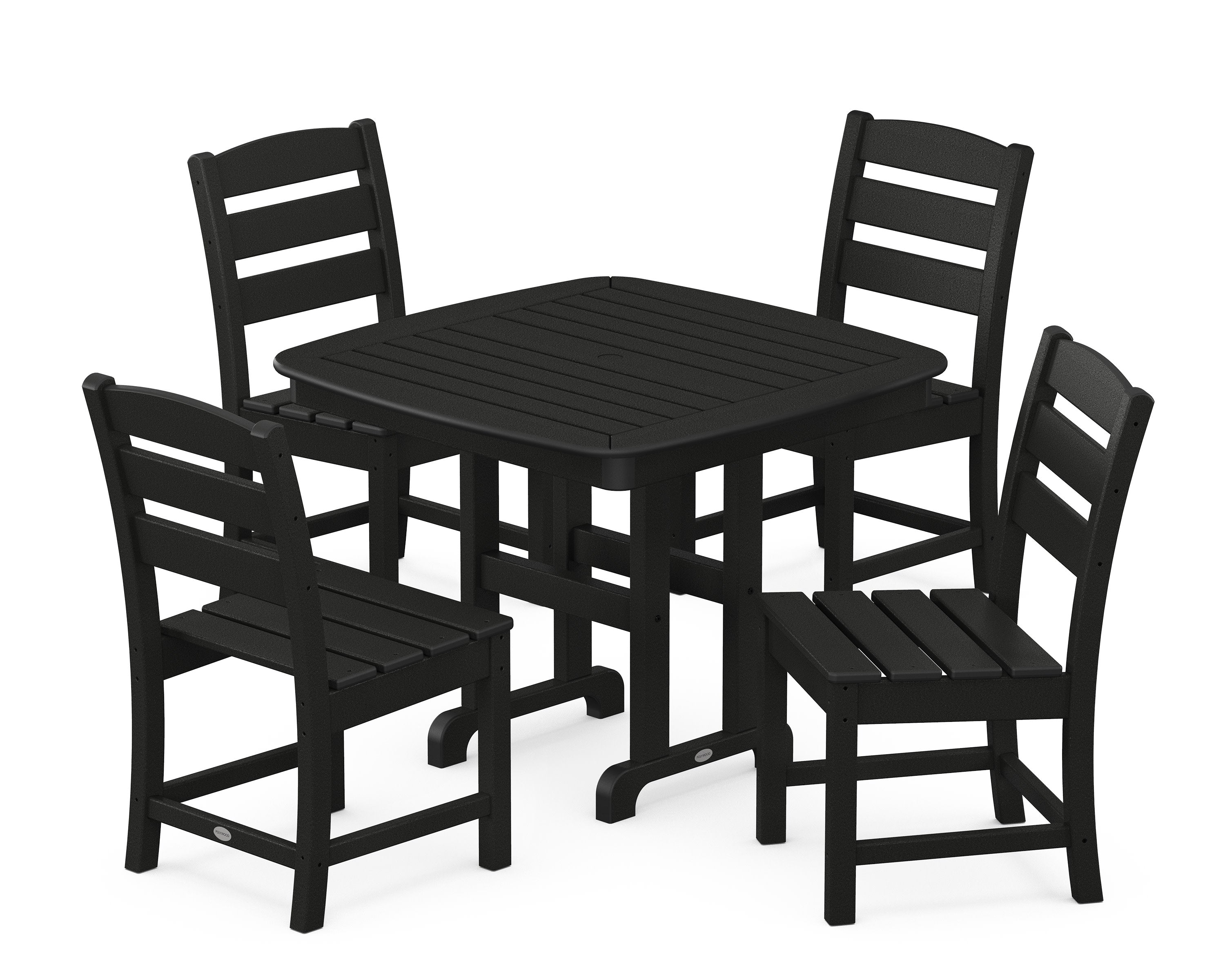 Lakeside 5-Piece Side Chair Dining Set in Black