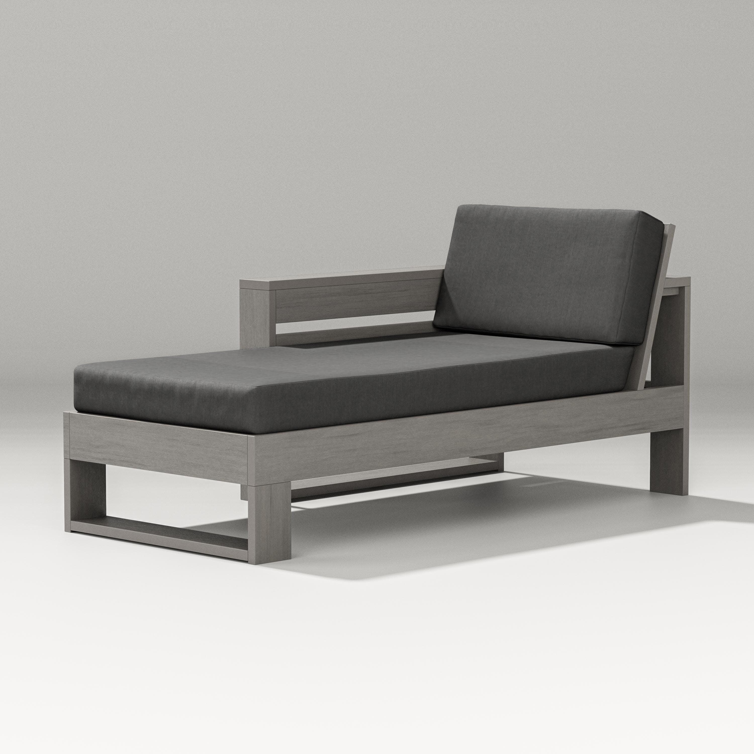 Latitude Modular Left Arm Chaise in Driftwood / Spectrum Carbon