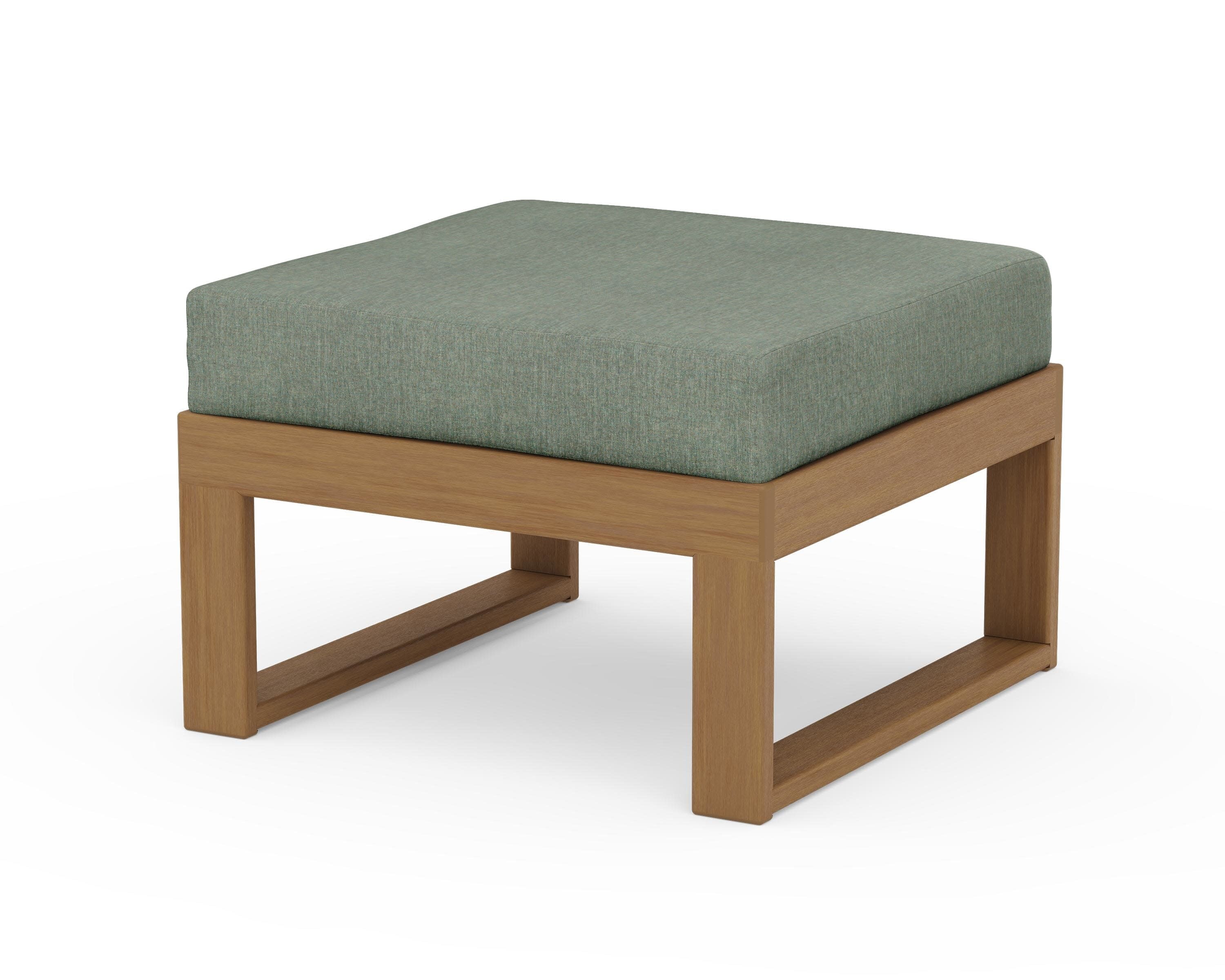 Modular Ottoman - Modern in Natural / Cast Sage