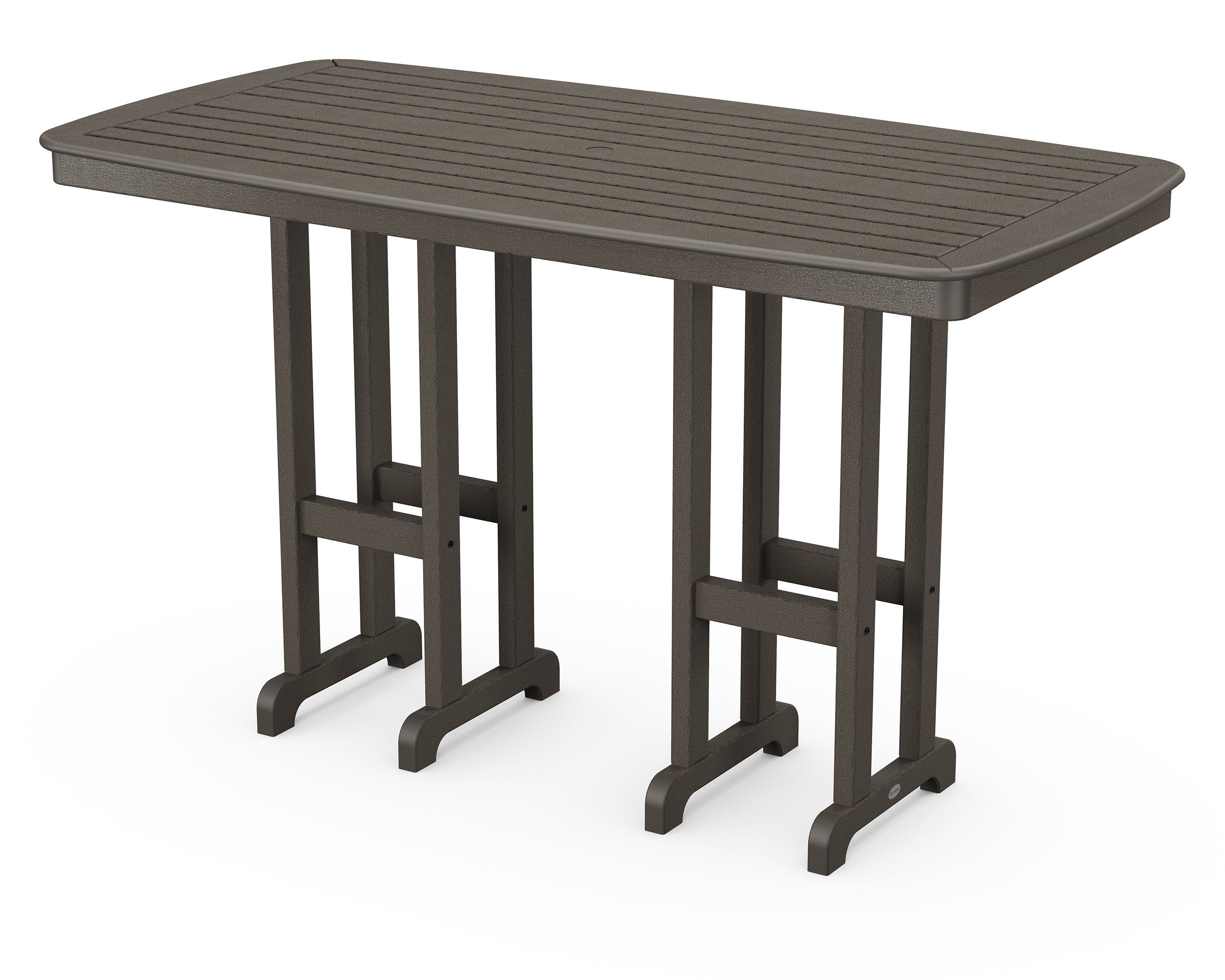 Nautical 37" x 72" Bar Table in Vintage Coffee