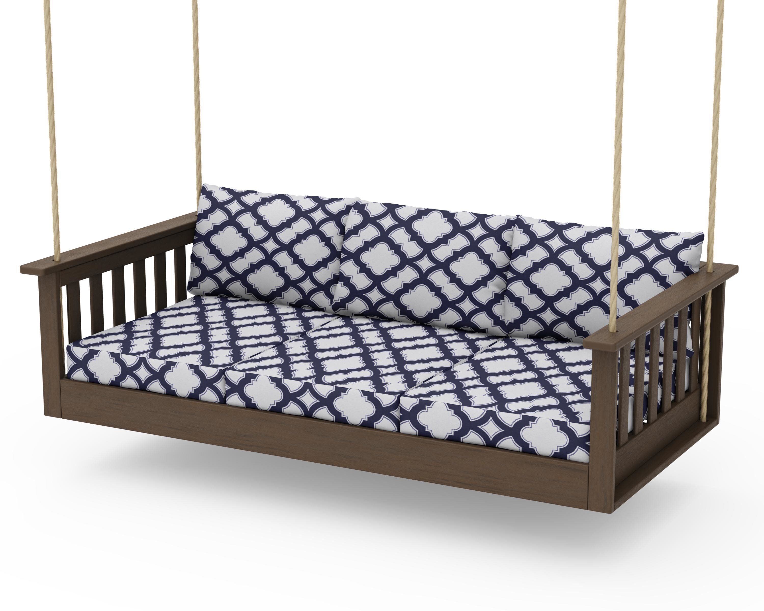 Vineyard Daybed Swing in Kona / Trellis Navy