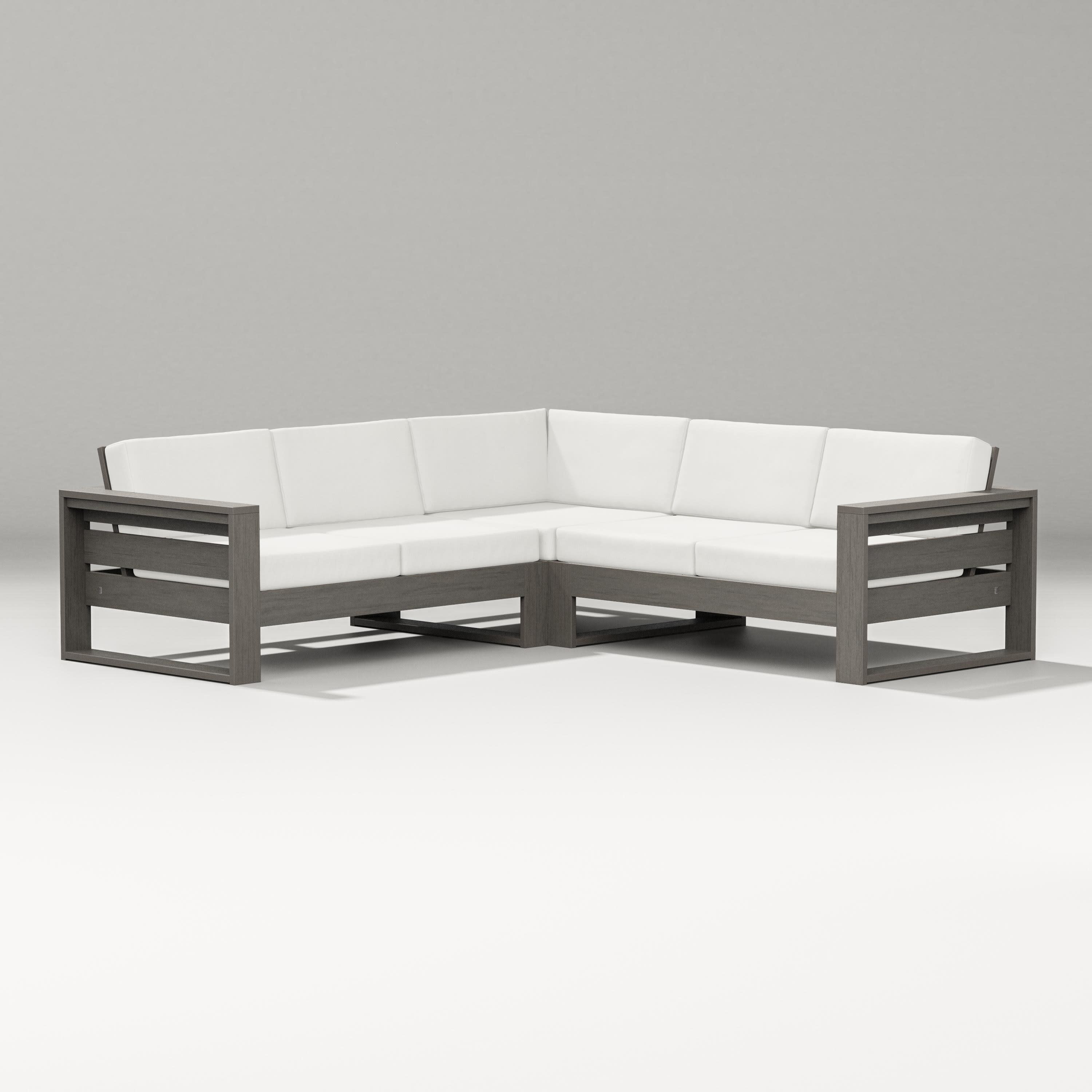 Latitude Corner Sectional in Driftwood / Natural Linen