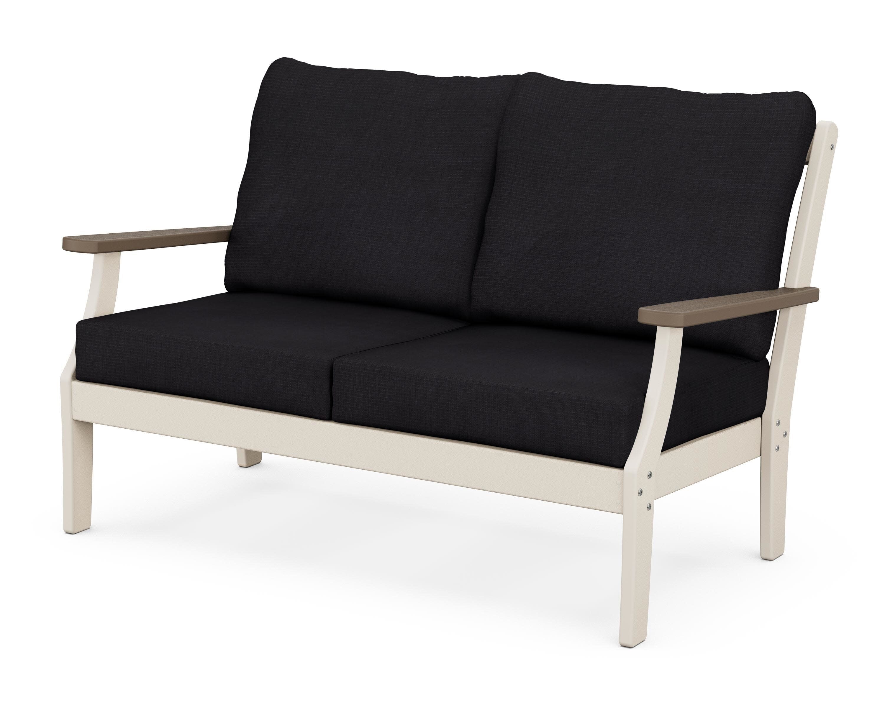 Braxton Deep Seating Loveseat in Sand / Kona / Midnight Linen