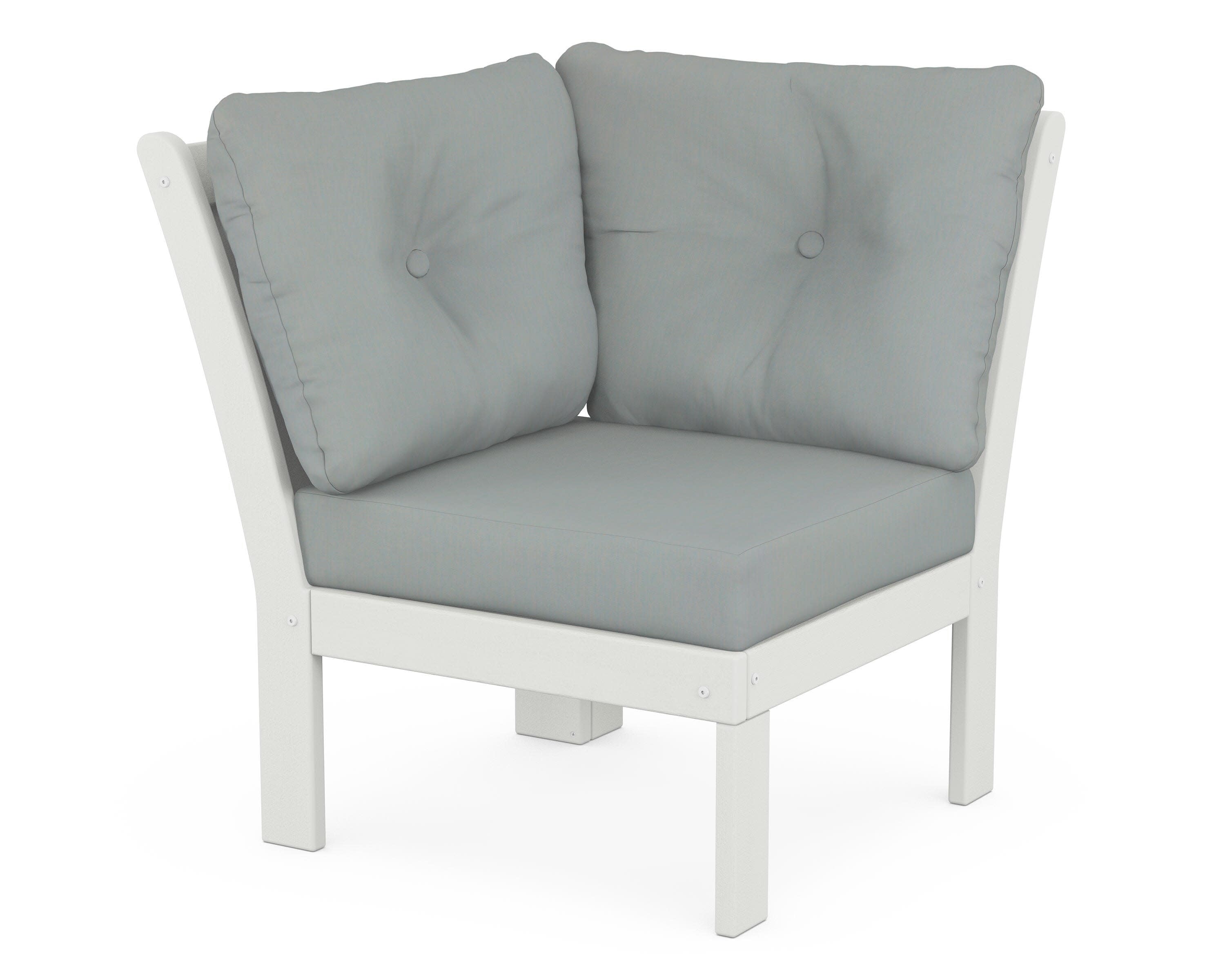 Vineyard Modular Corner Chair in Vintage White / Spa