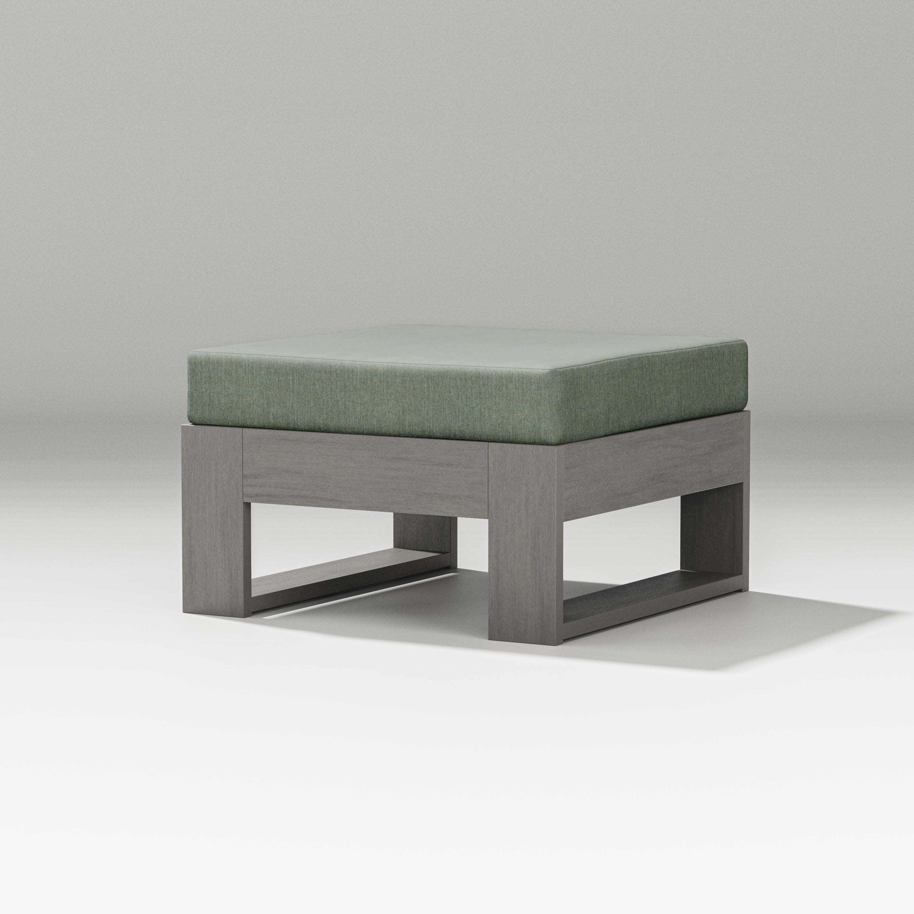 Latitude Lounge Ottoman in Driftwood / Cast Sage