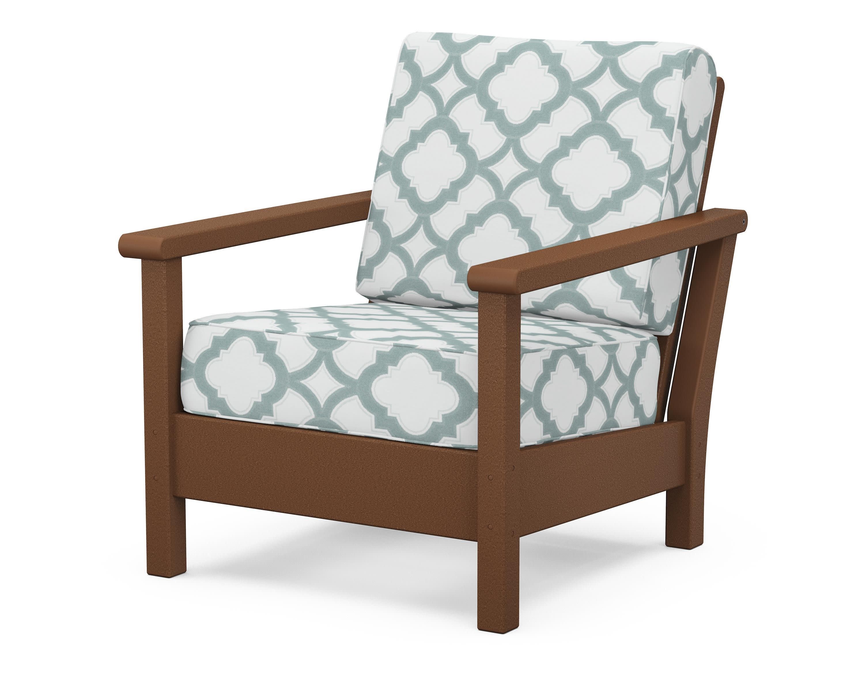 Harbour Deep Seating Chair in Teak / Trellis Glacier Spa
