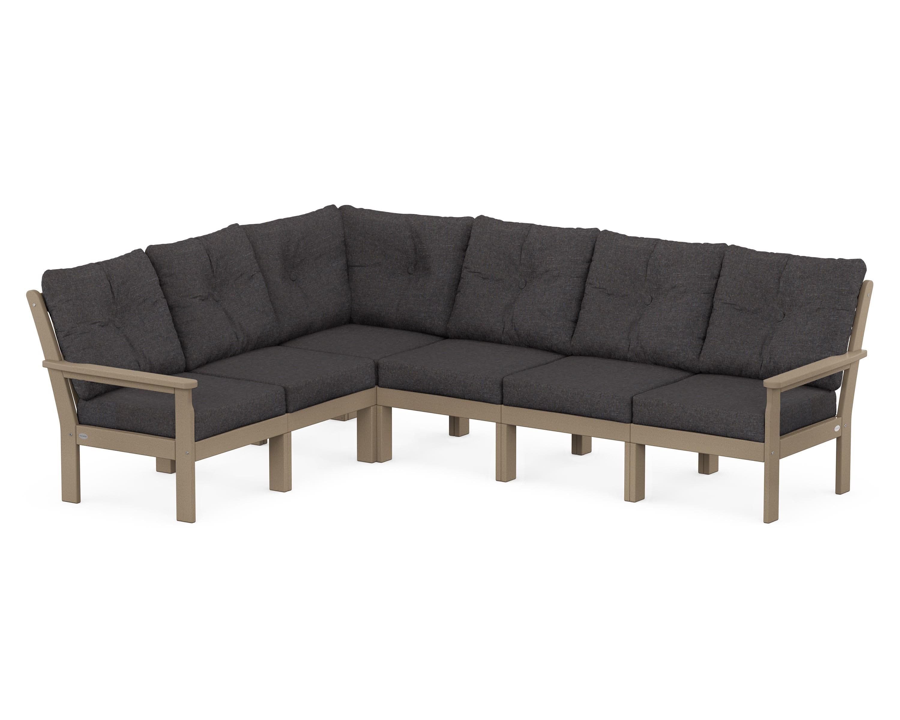 Vineyard 6-Piece Sectional in Vintage Sahara / Ash Charcoal