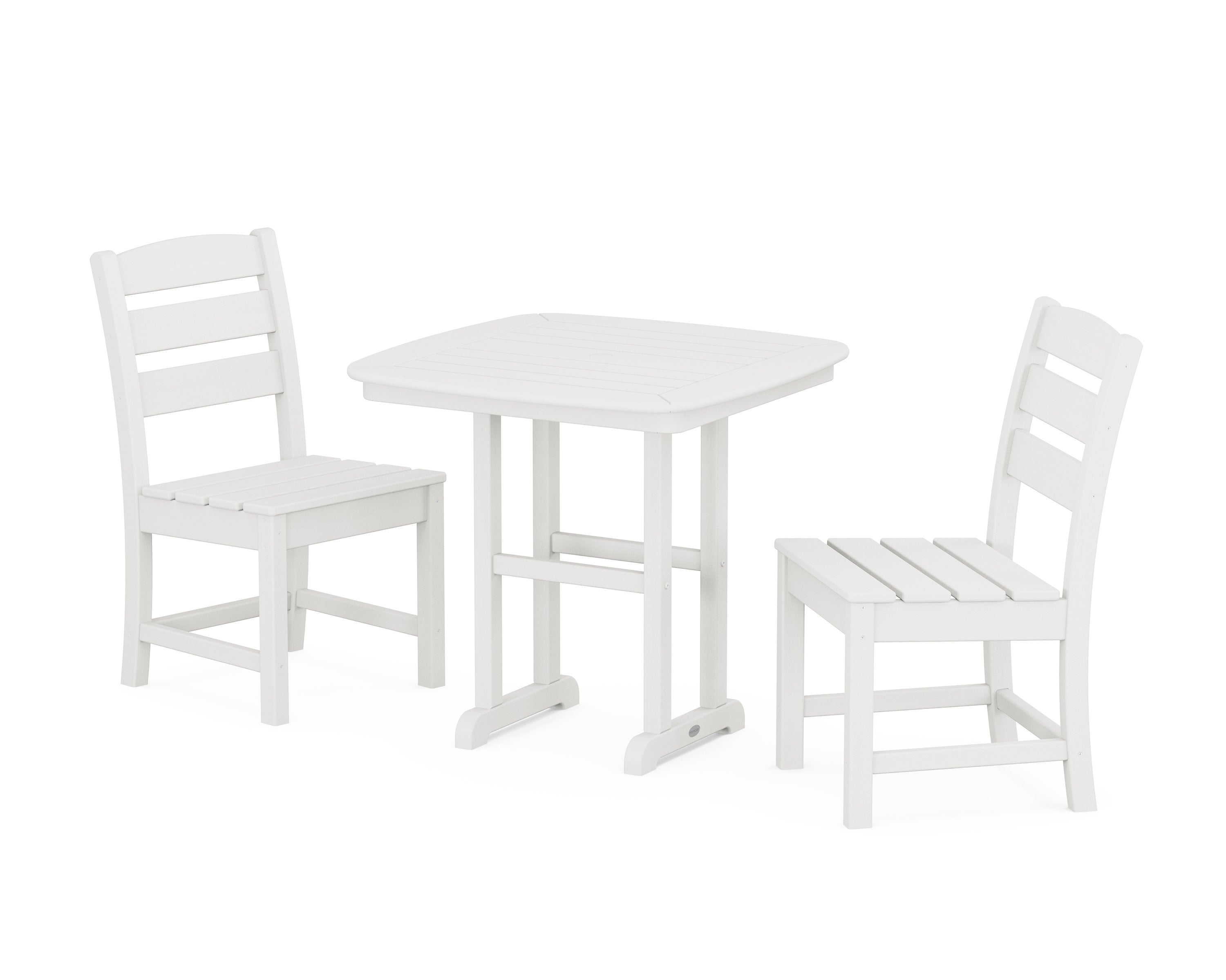 Lakeside Side Chair 3-Piece Dining Set in Vintage White
