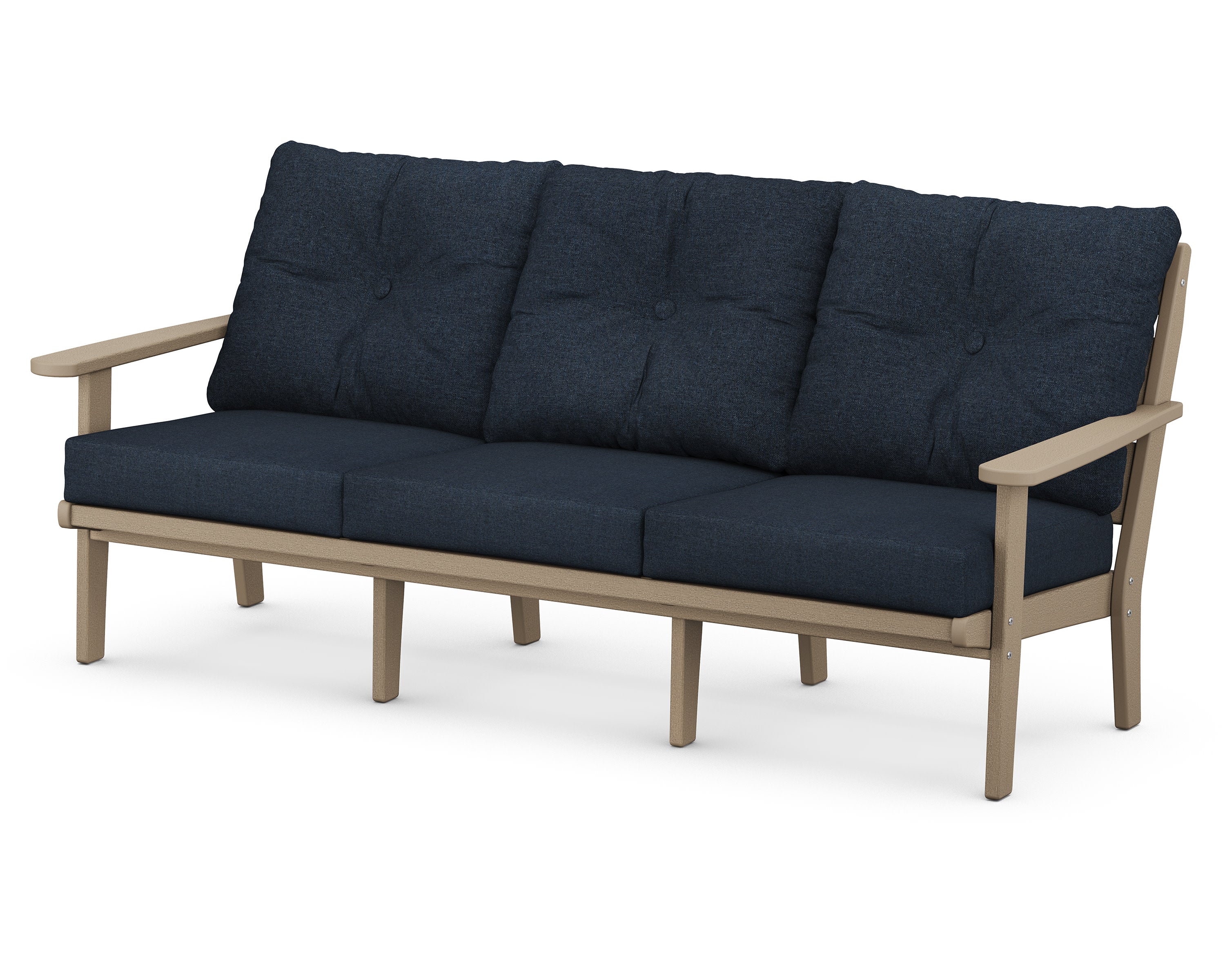 Lakeside Deep Seating Sofa in Vintage Sahara / Marine Indigo