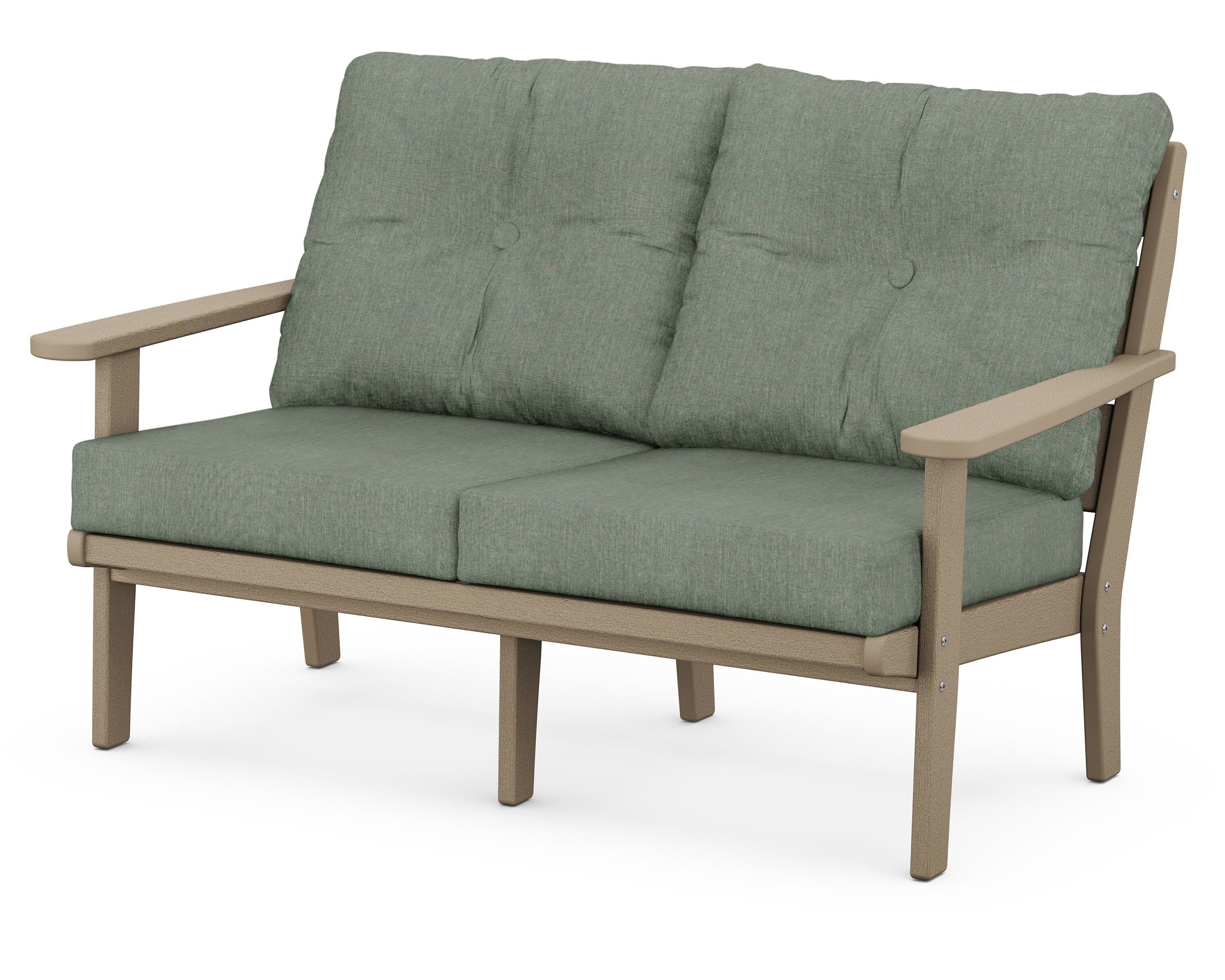 Lakeside Deep Seating Loveseat in Vintage Sahara / Cast Sage