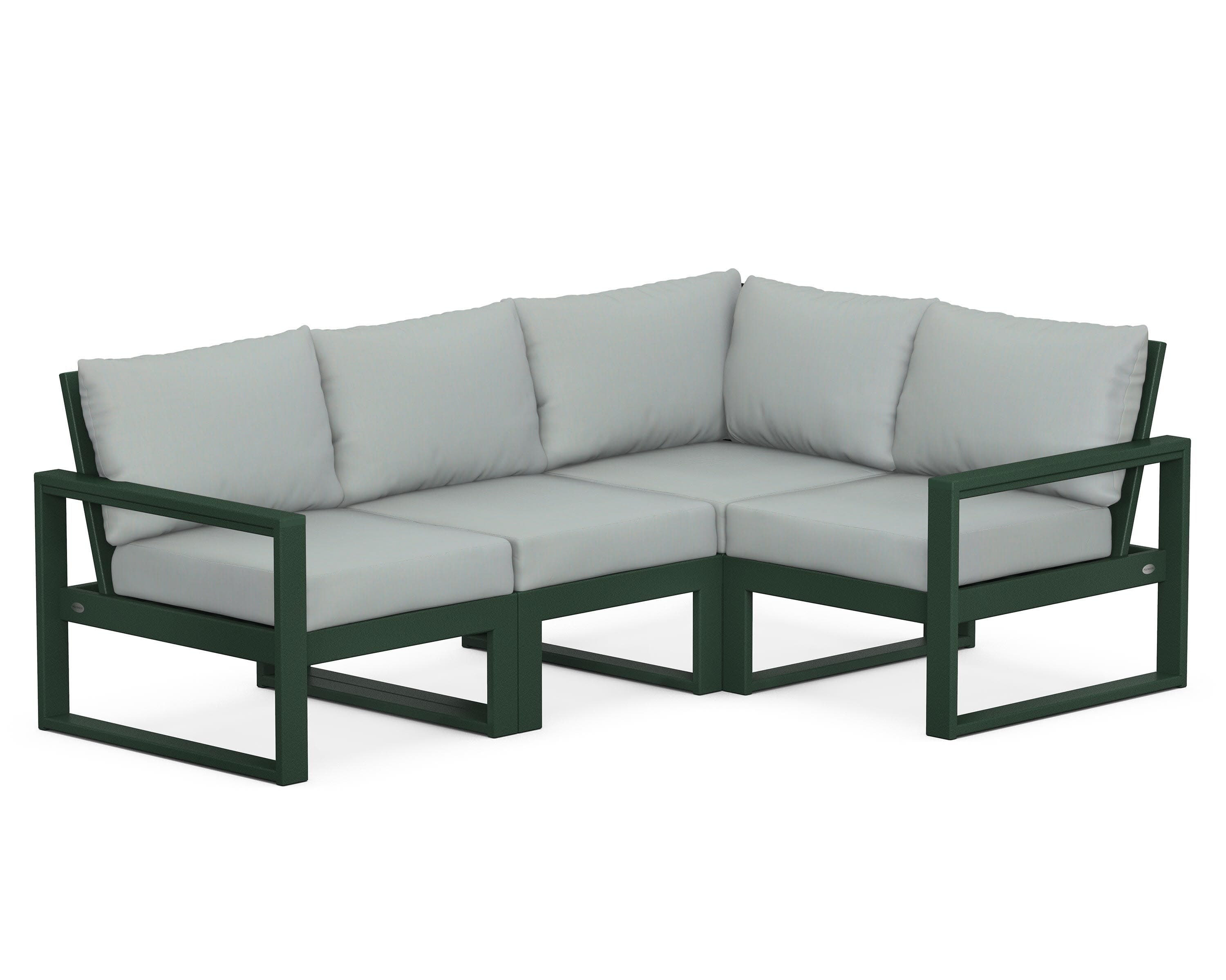 EDGE 4-Piece Modular Deep Seating Set in Green / Spa