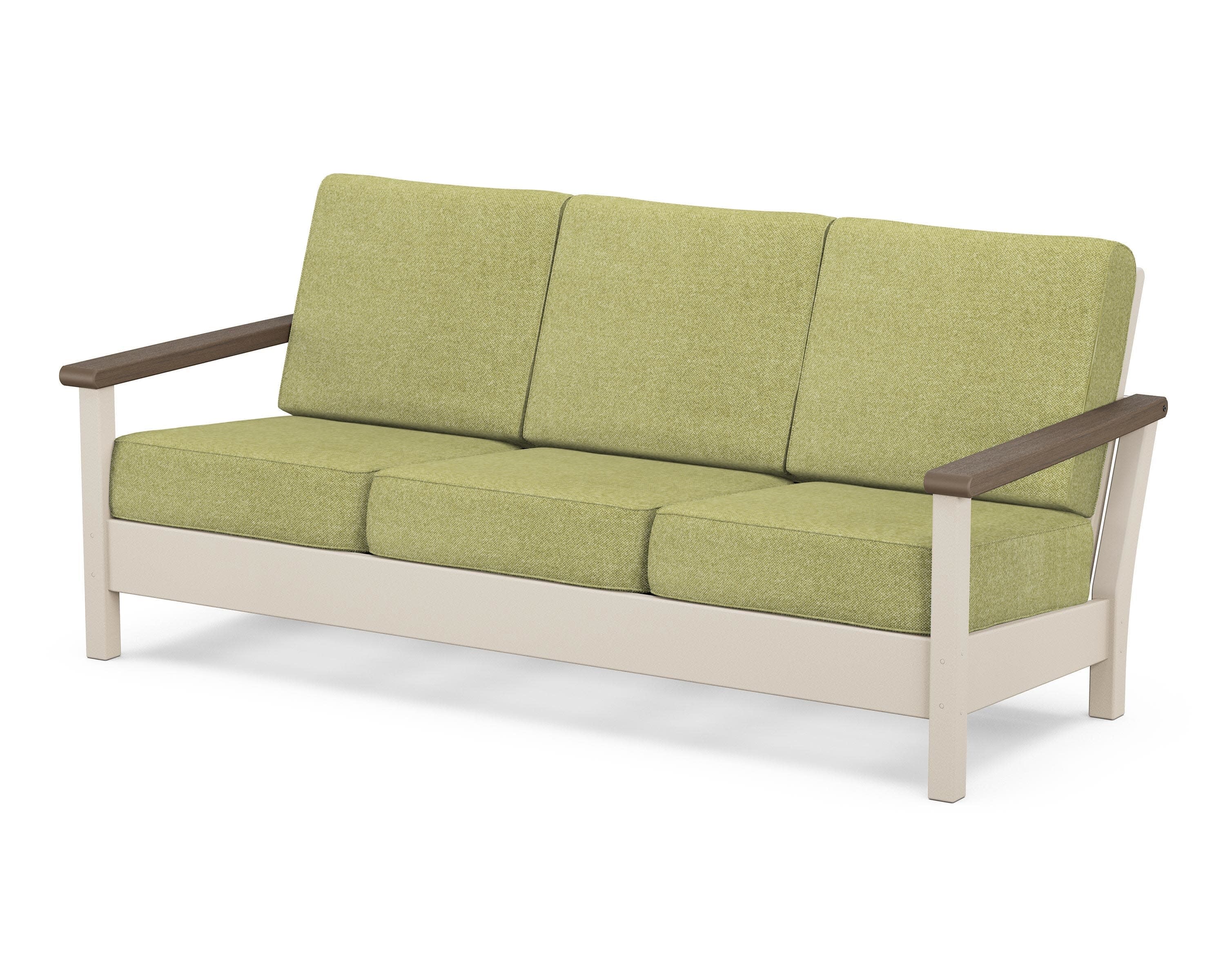 Harbour Deep Seating Sofa in Sand / Kona / Chartreuse Boucle