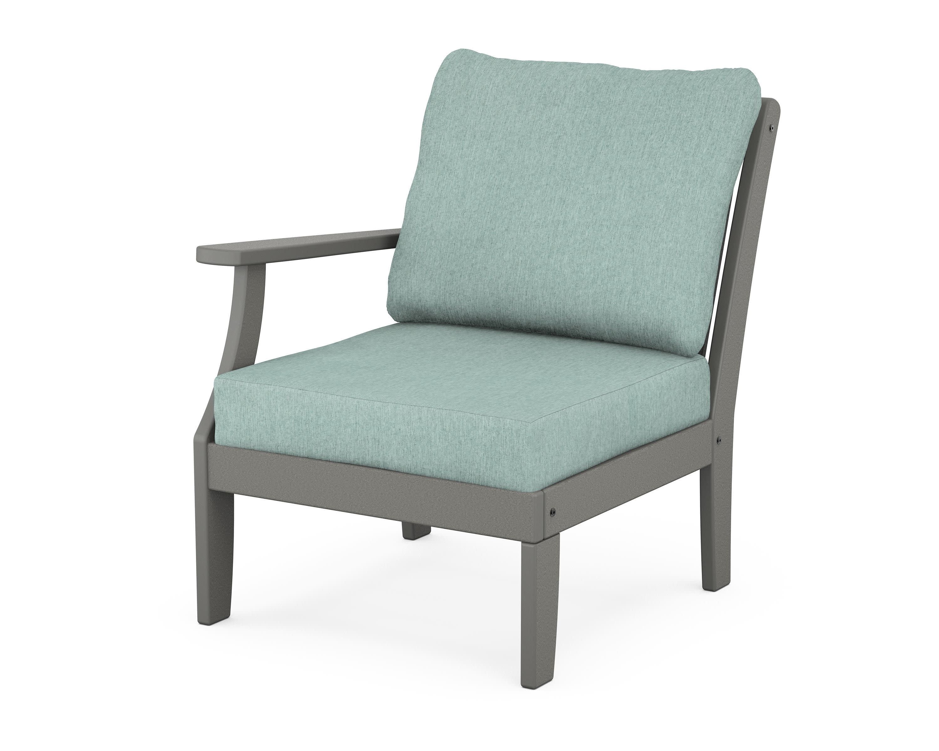 Braxton Modular Left Arm Chair in Slate Grey / Glacier Spa