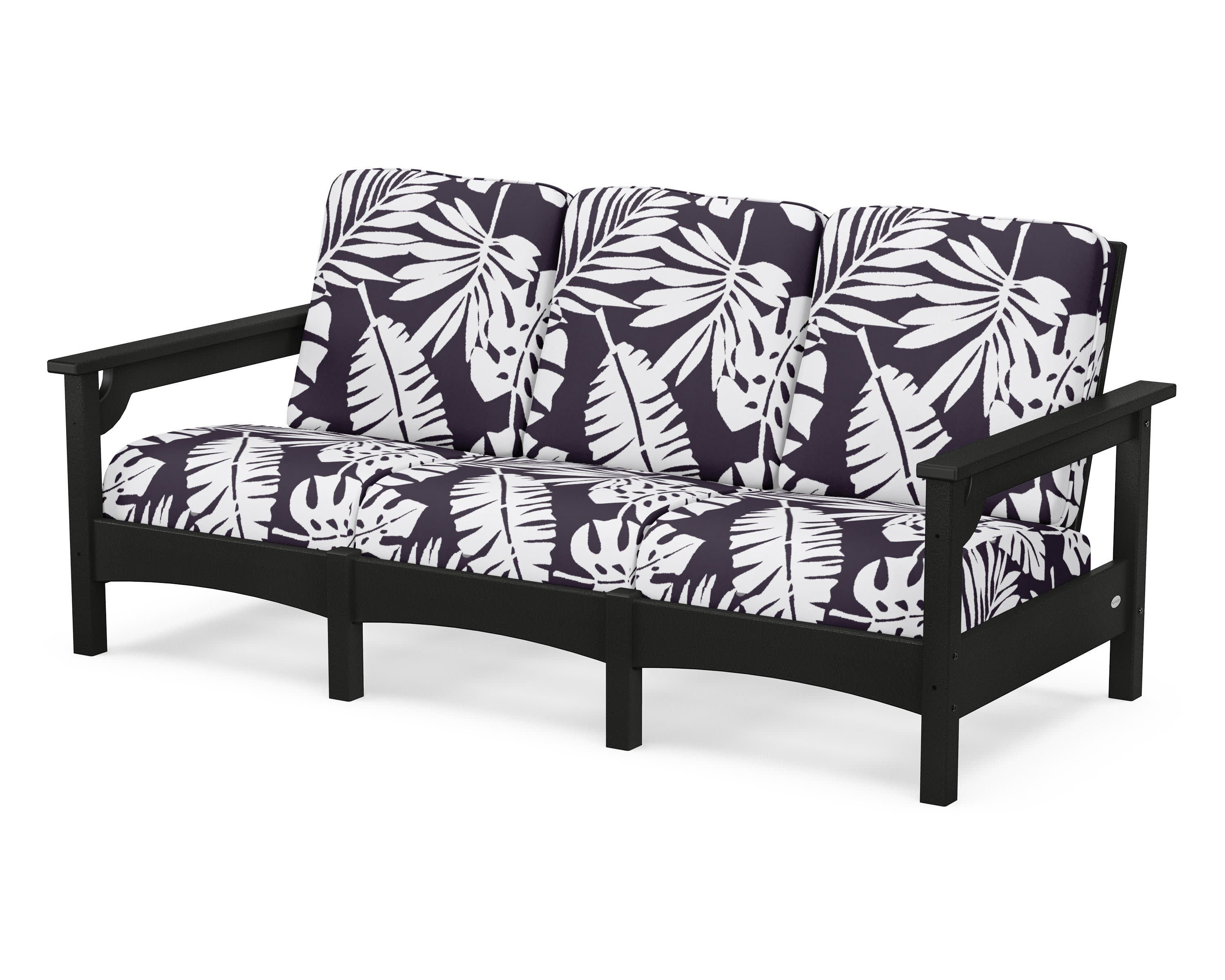 Club Sofa in Black / Leaf Navy