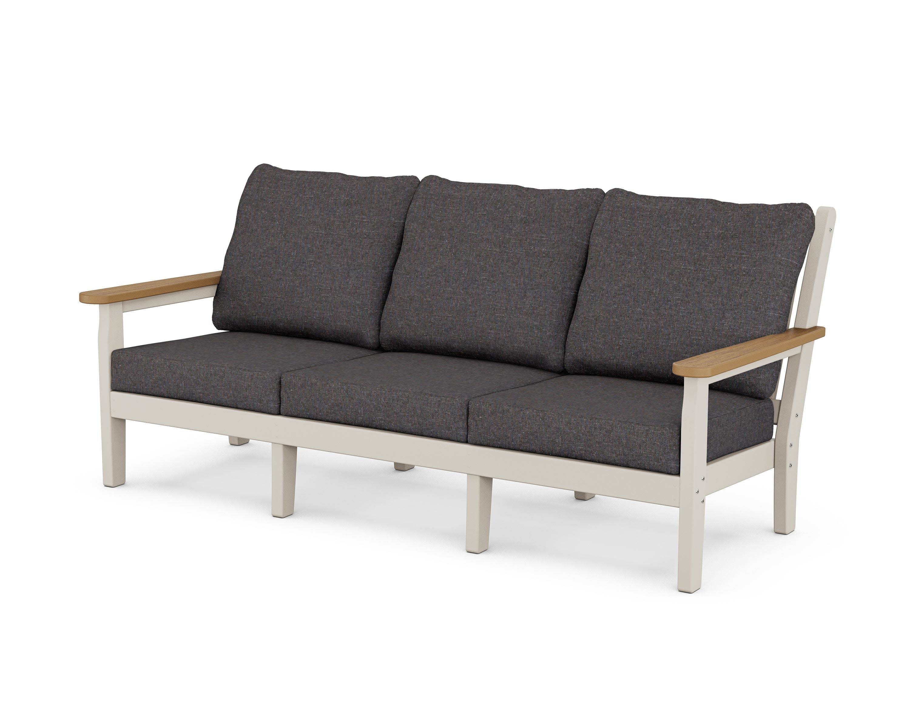 Chippendale Deep Seating Sofa in Sand / Natural / Ash Charcoal