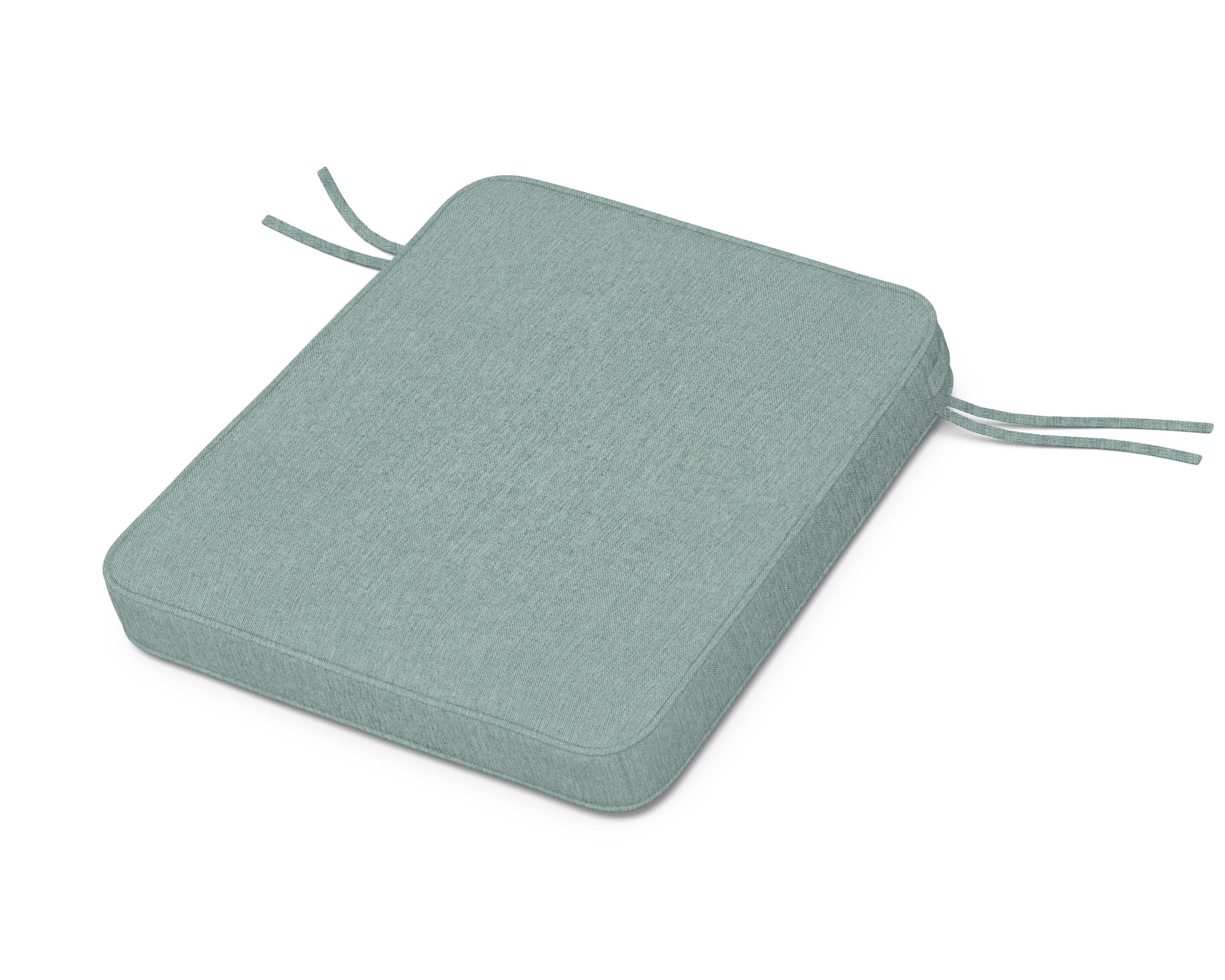 Chinoiserie Rocker Seat Cushion in Glacier Spa