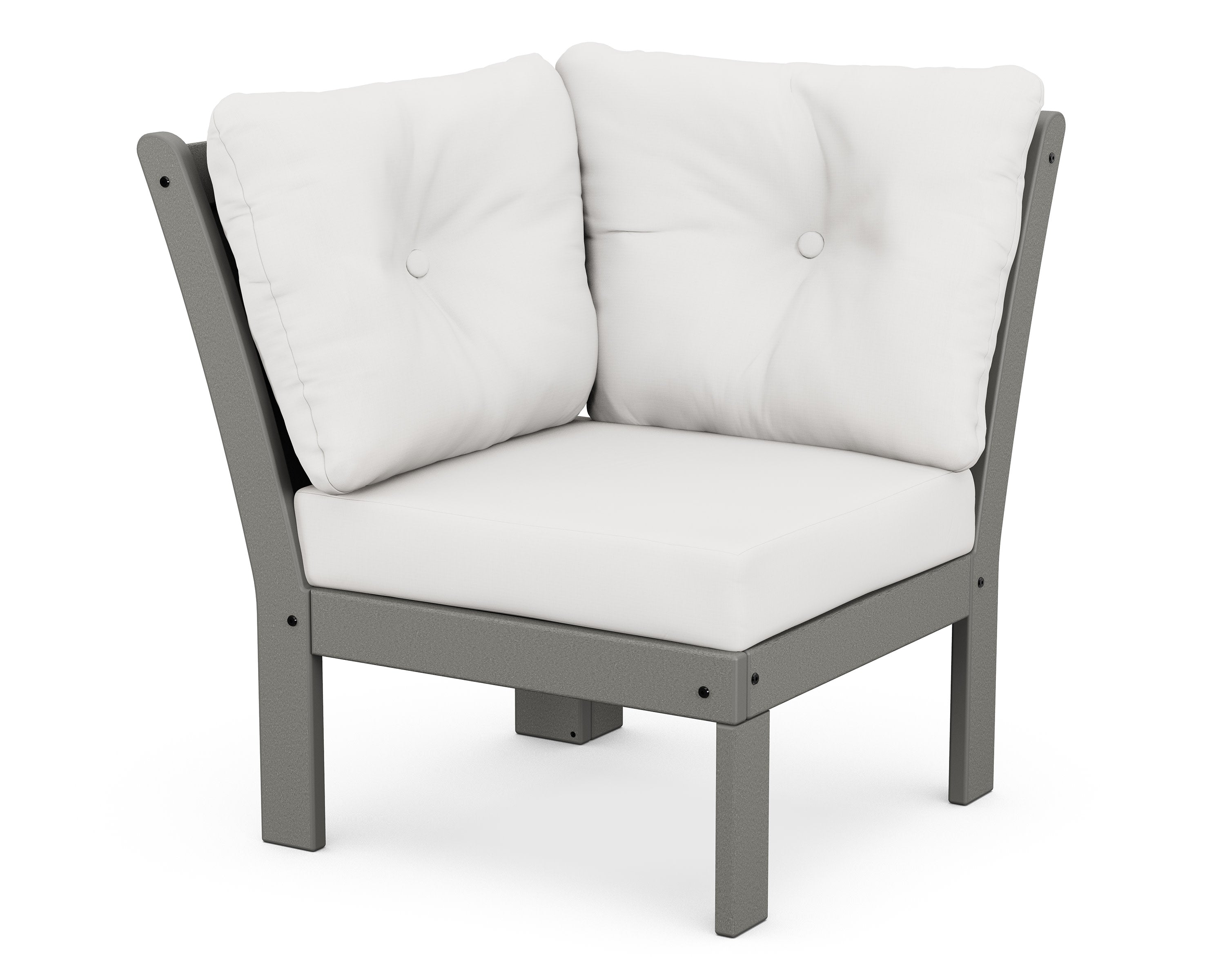Vineyard Modular Corner Chair in Slate Grey / Natural Linen